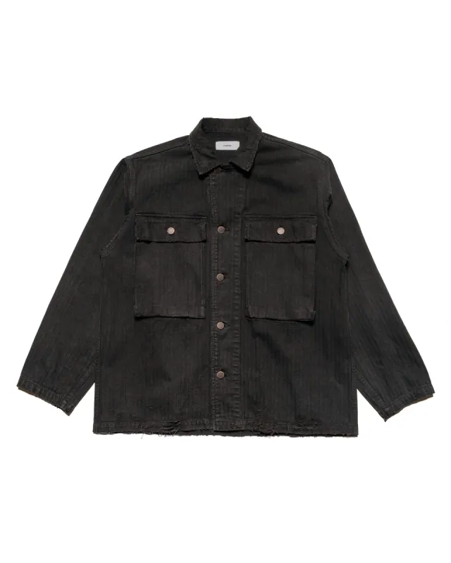 marka M-43 Jacket Cotton Herringbone Black sold by Lost & Found