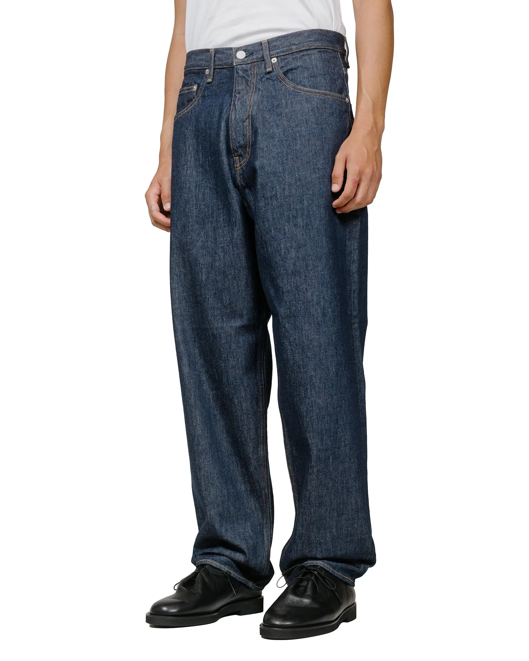 Auralee Hard Twist Denim Wide Pants Indigo sold by Lost & Found product image thumbnail 2