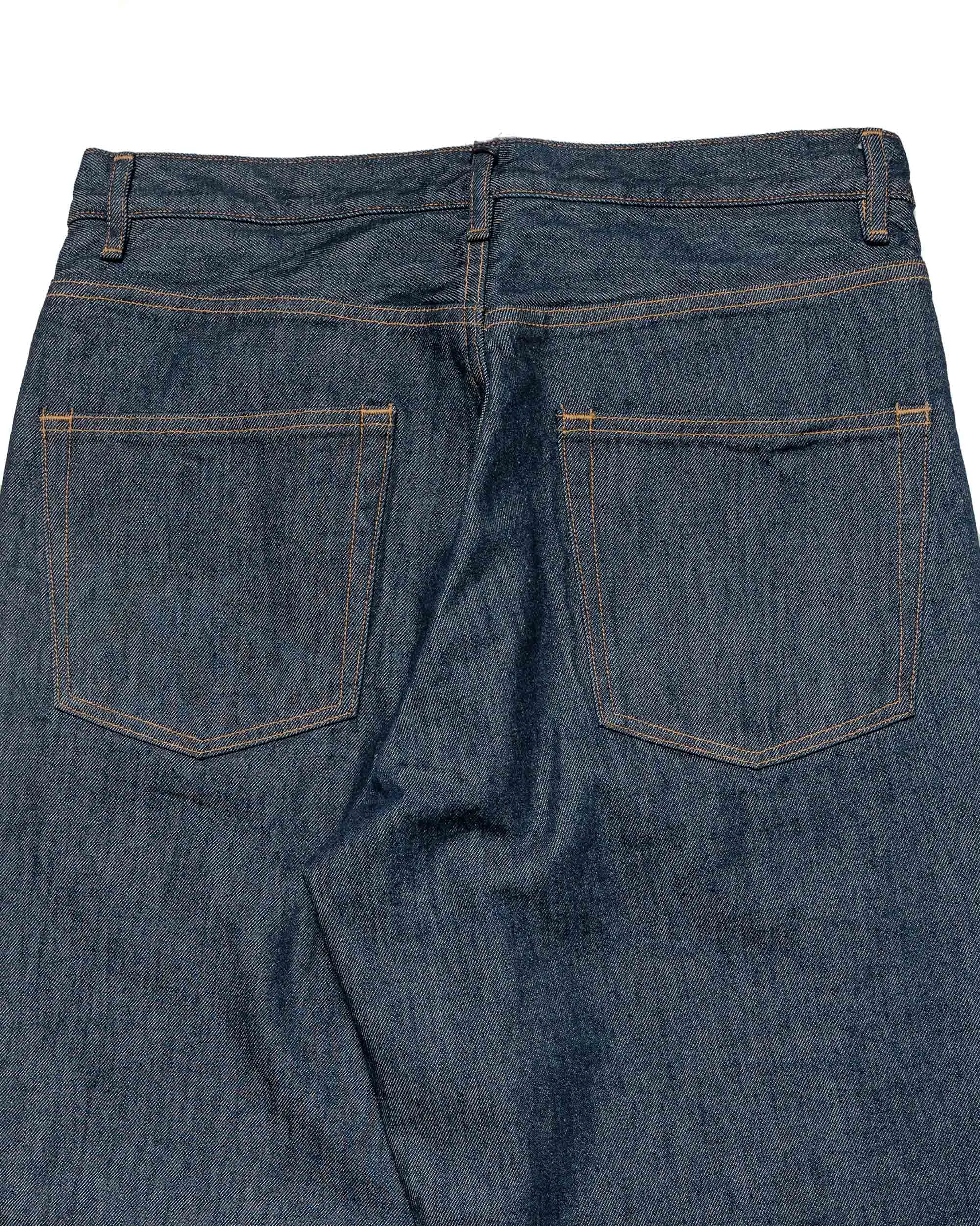 Auralee Hard Twist Denim Wide Pants Indigo sold by Lost & Found product image thumbnail 5