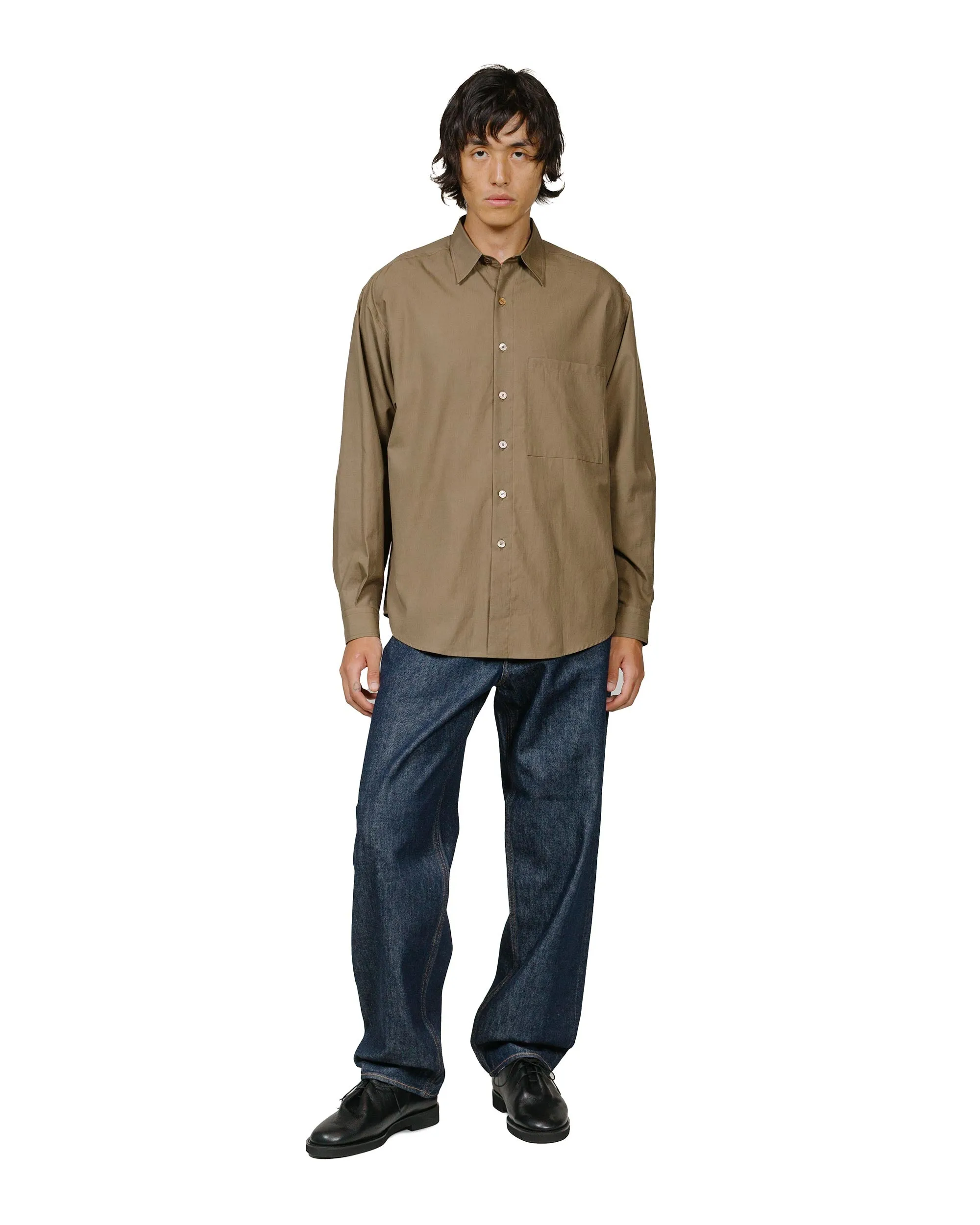 Auralee Hard Twist Denim Wide Pants Indigo sold by Lost & Found product image thumbnail 4