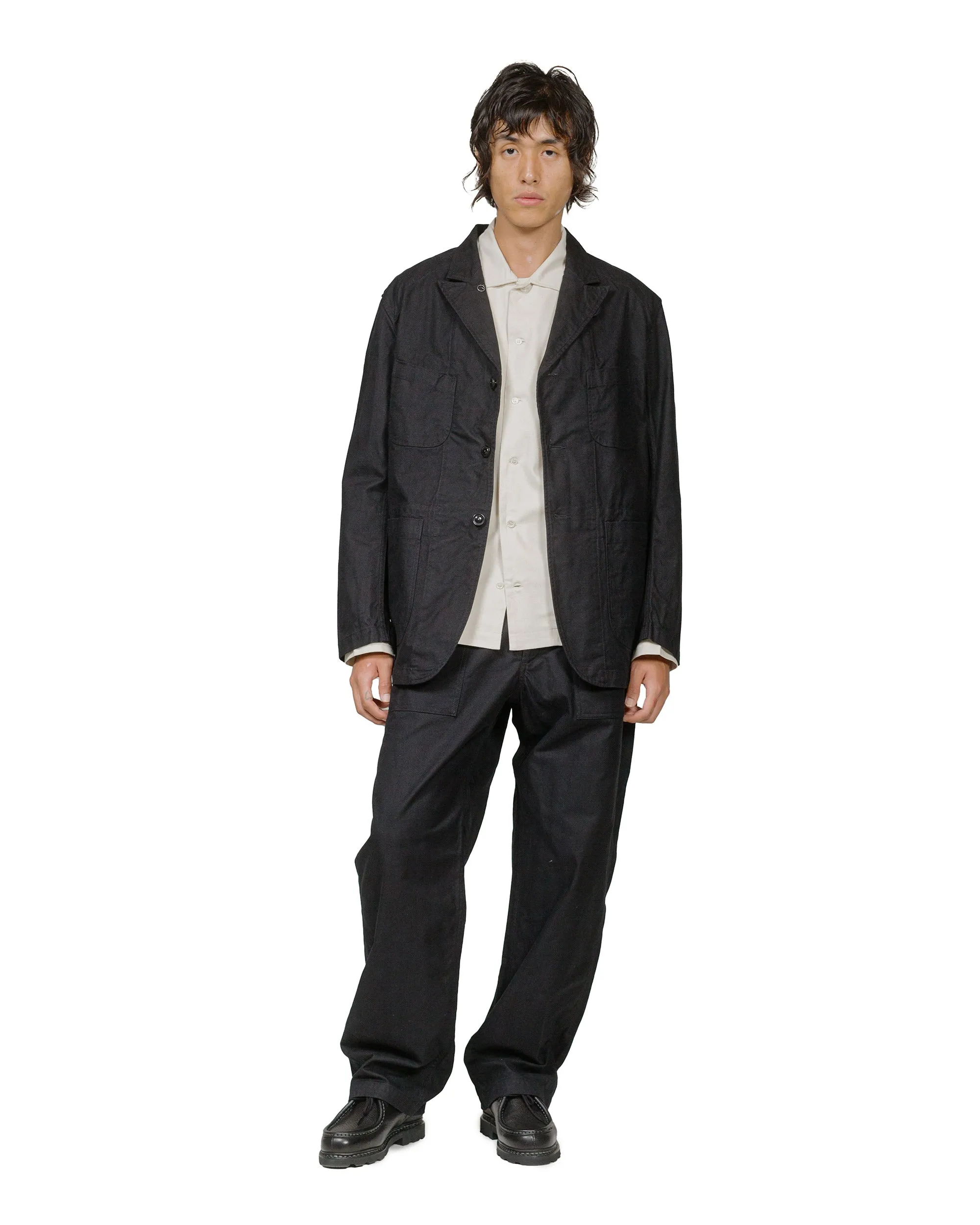 Engineered Garments Fatigue Pant Black Cotton Brushed Herringbone sold by Lost & Found product image thumbnail 4