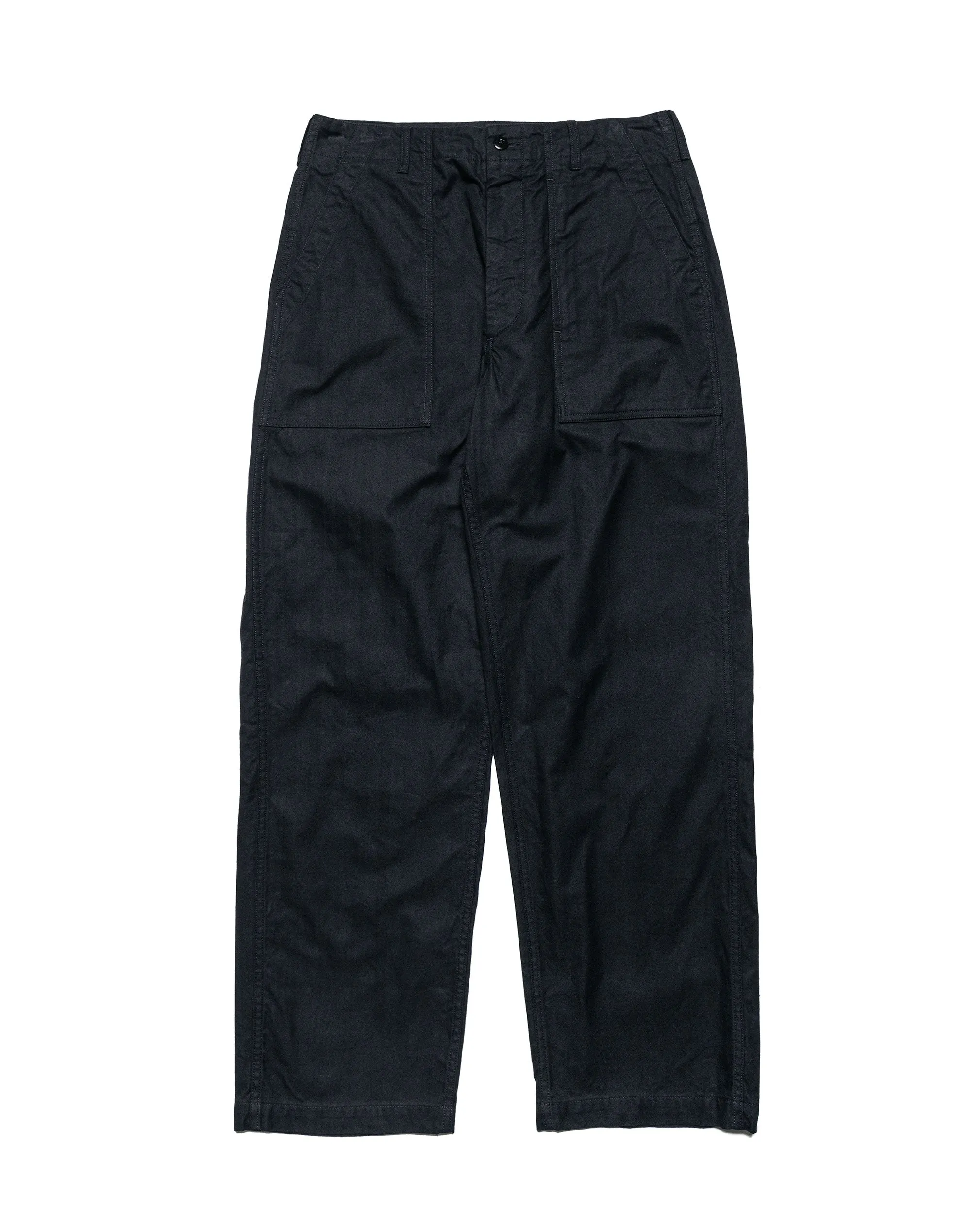 Engineered Garments Fatigue Pant Black Cotton Brushed Herringbone sold by Lost & Found