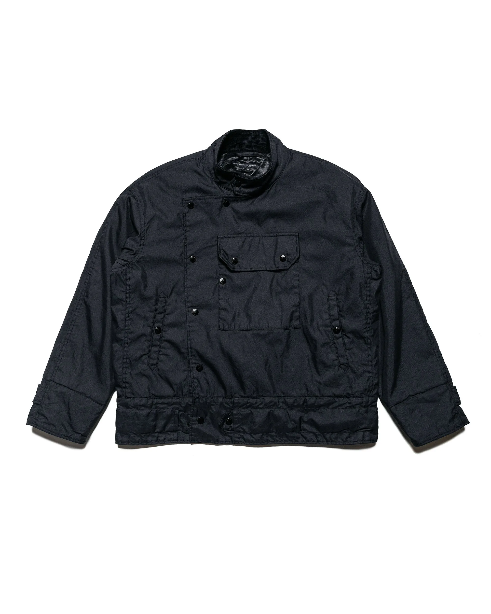 Engineered Garments Moto Jacket Black Nylon Cotton Twill sold by Lost & Found
