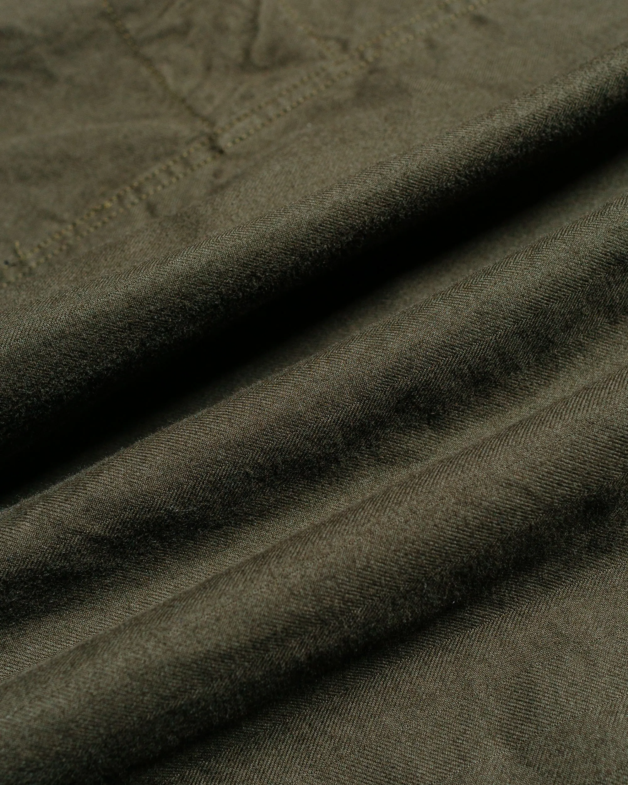 Engineered Garments Bedford Jacket Olive Cotton Brushed Herringbone sold by Lost & Found product image thumbnail 5