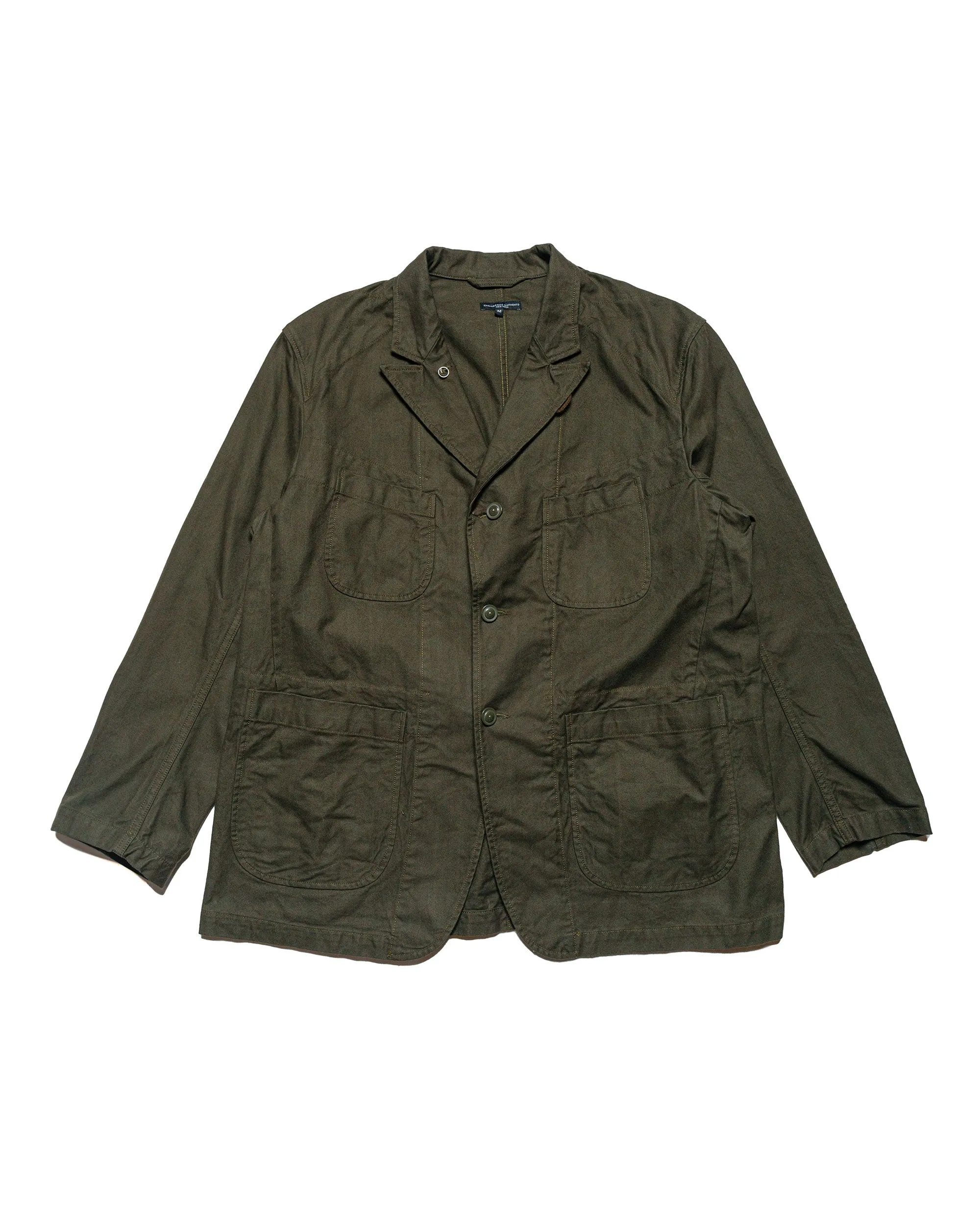 Engineered Garments Bedford Jacket Olive Cotton Brushed Herringbone sold by Lost & Found