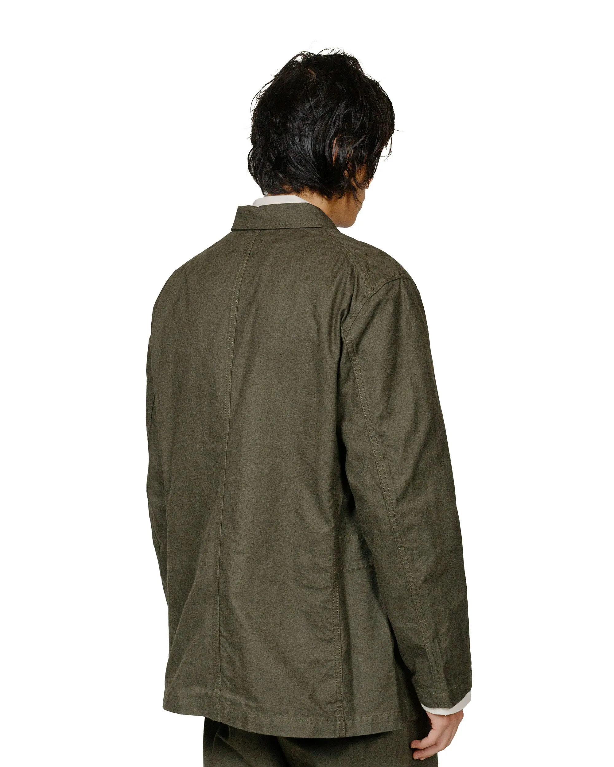 Engineered Garments Bedford Jacket Olive Cotton Brushed Herringbone sold by Lost & Found product image thumbnail 3