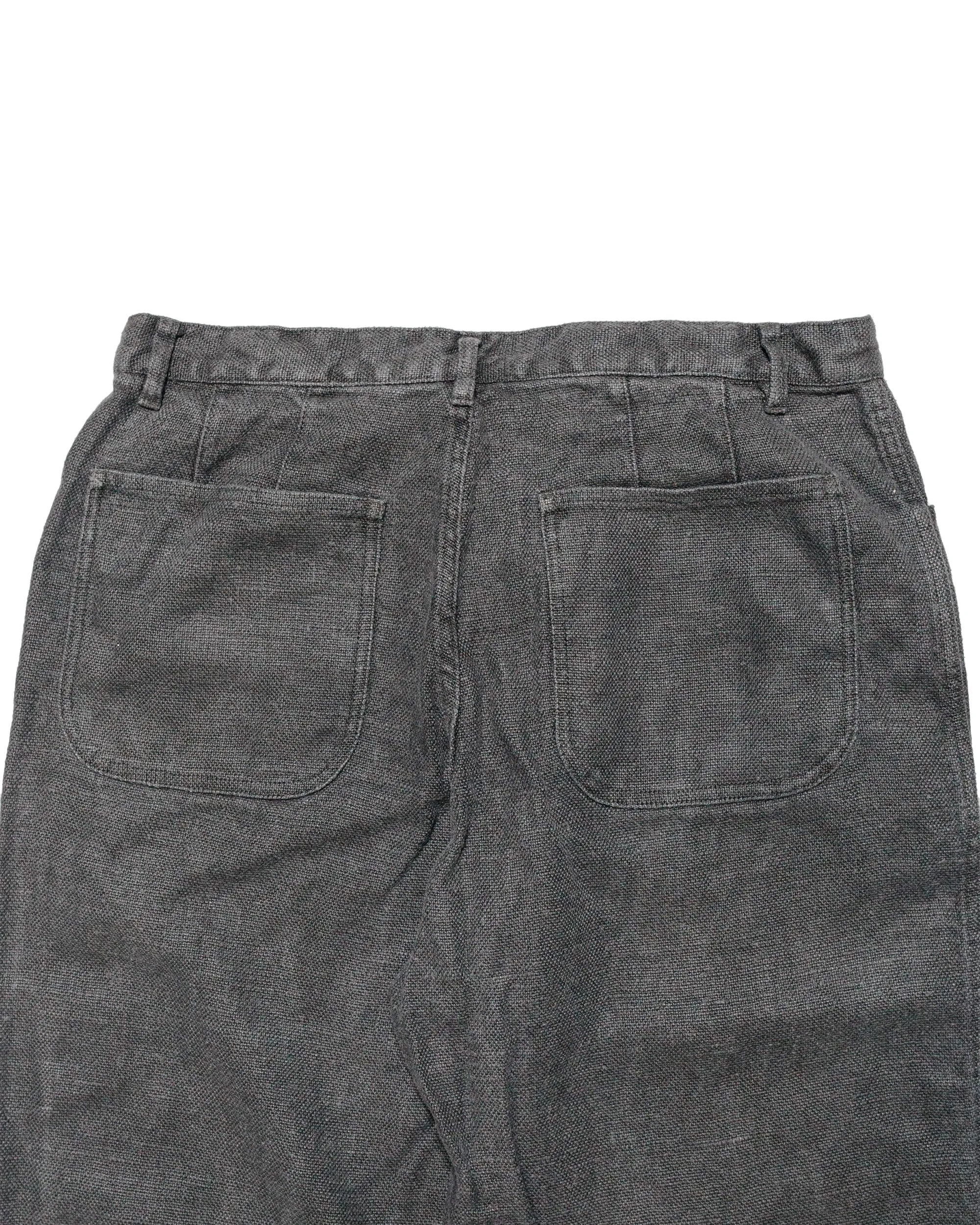 James Coward Set Up Pants Overdyed Charcoal Belgian Linen sold by Lost & Found product image thumbnail 5