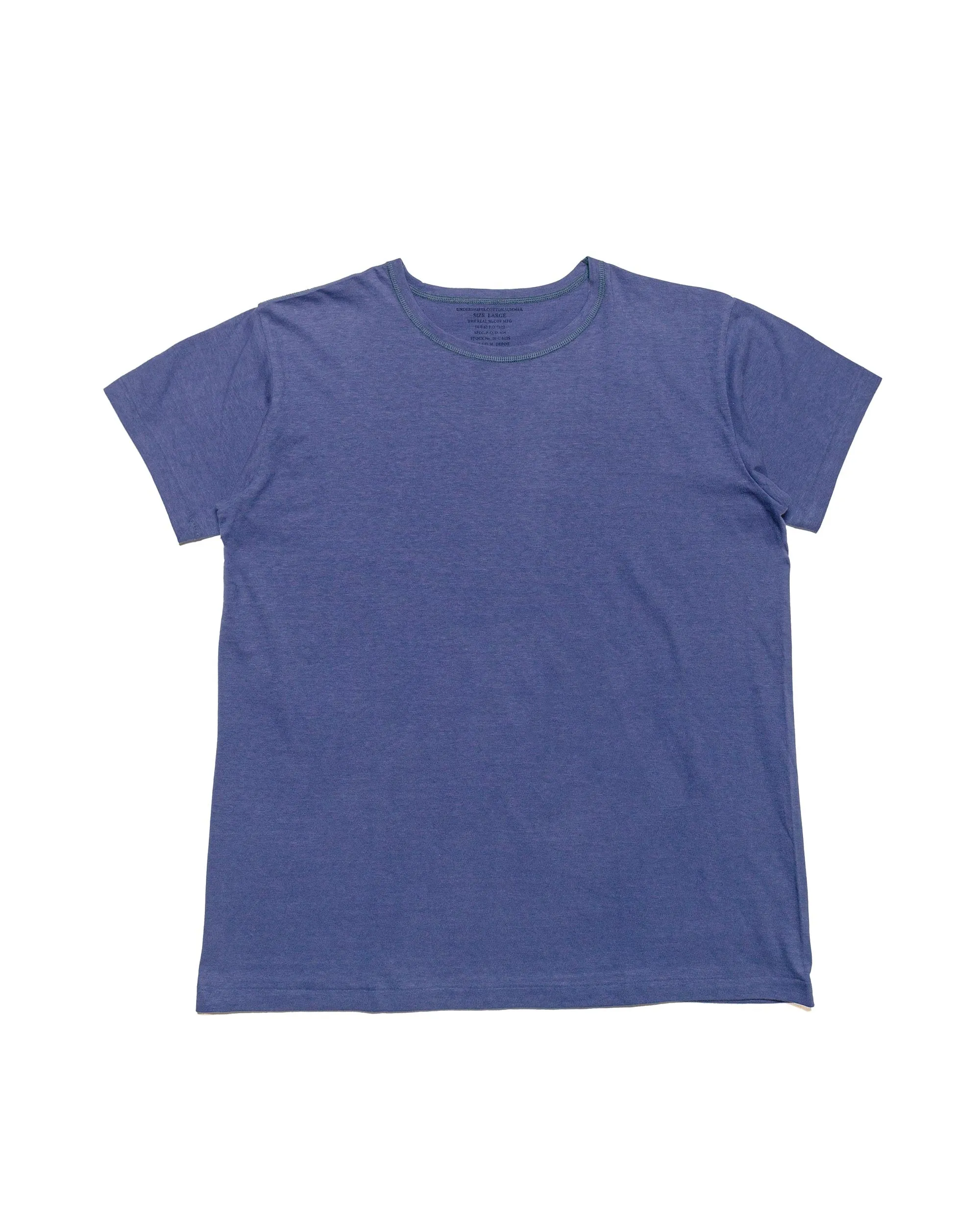 The Real McCoy's MC24014 Undershirt, Cotton, Summer MQ Navy sold by Lost & Found