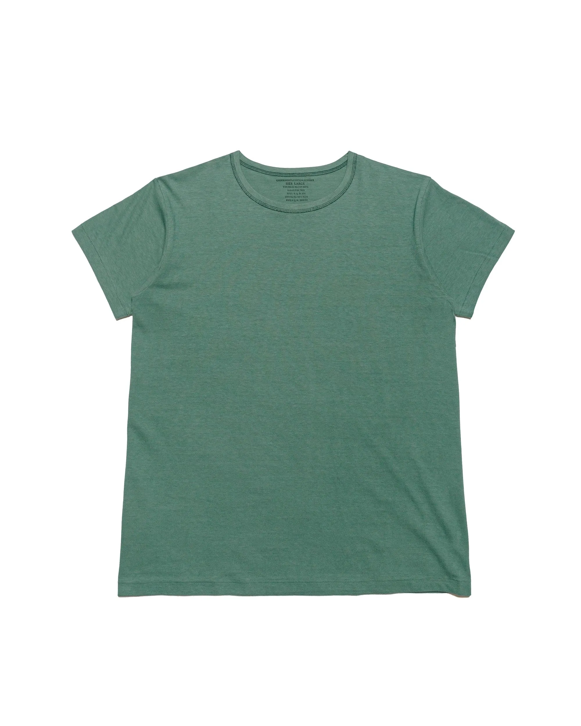The Real McCoy's MC24014 Undershirt, Cotton, Summer Green sold by Lost & Found