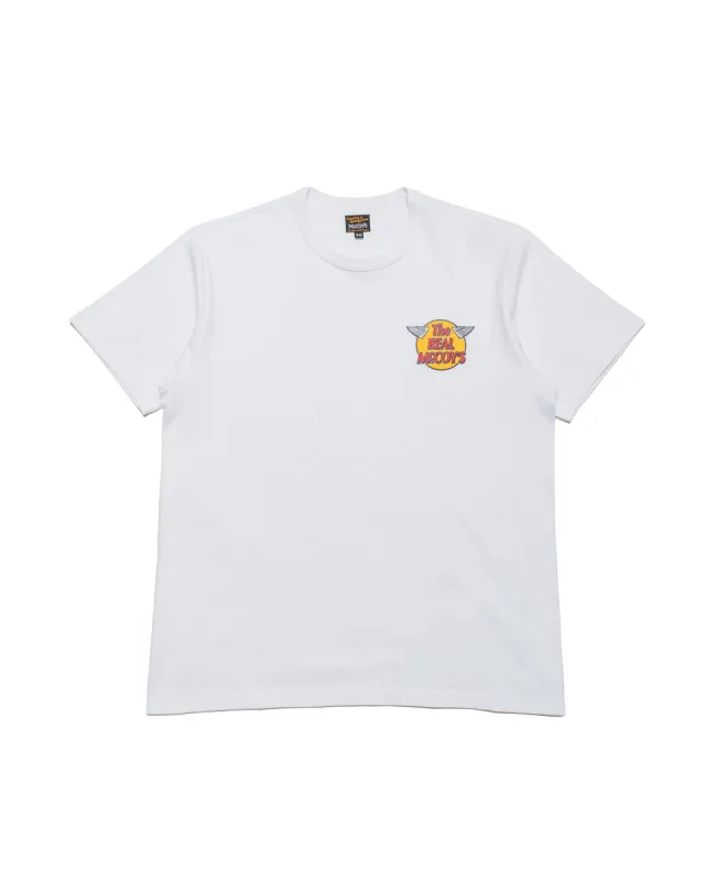 The Real McCoy's MC24004 The Real McCoy's Logo Tee S/S White sold by Lost & Found