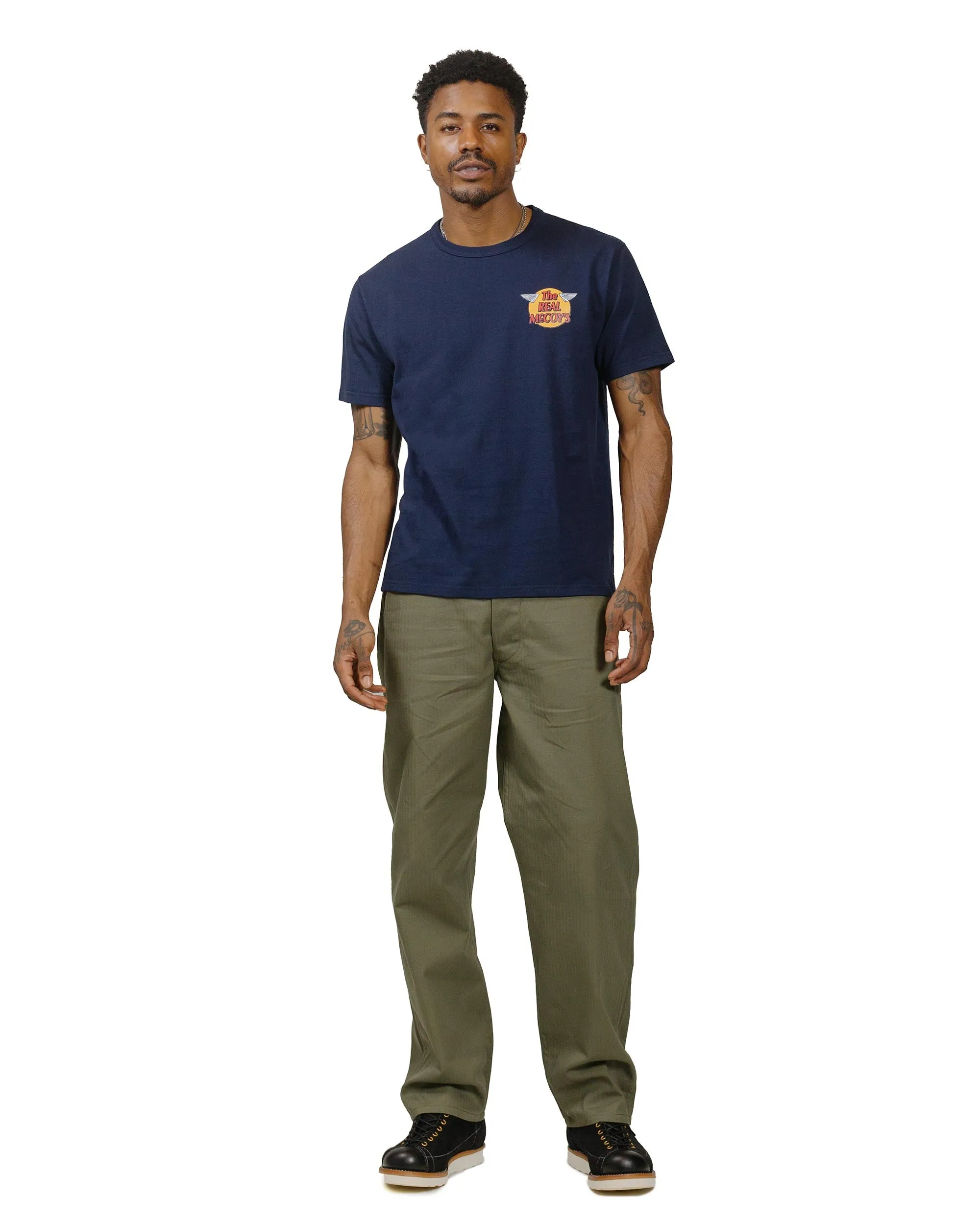 The Real McCoy's MC24004 The Real McCoy's Logo Tee S/S Navy sold by Lost & Found product image thumbnail 4