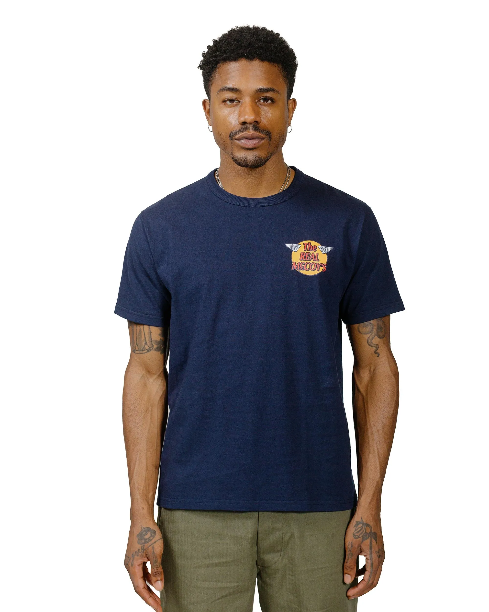 The Real McCoy's MC24004 The Real McCoy's Logo Tee S/S Navy sold by Lost & Found product image thumbnail 2