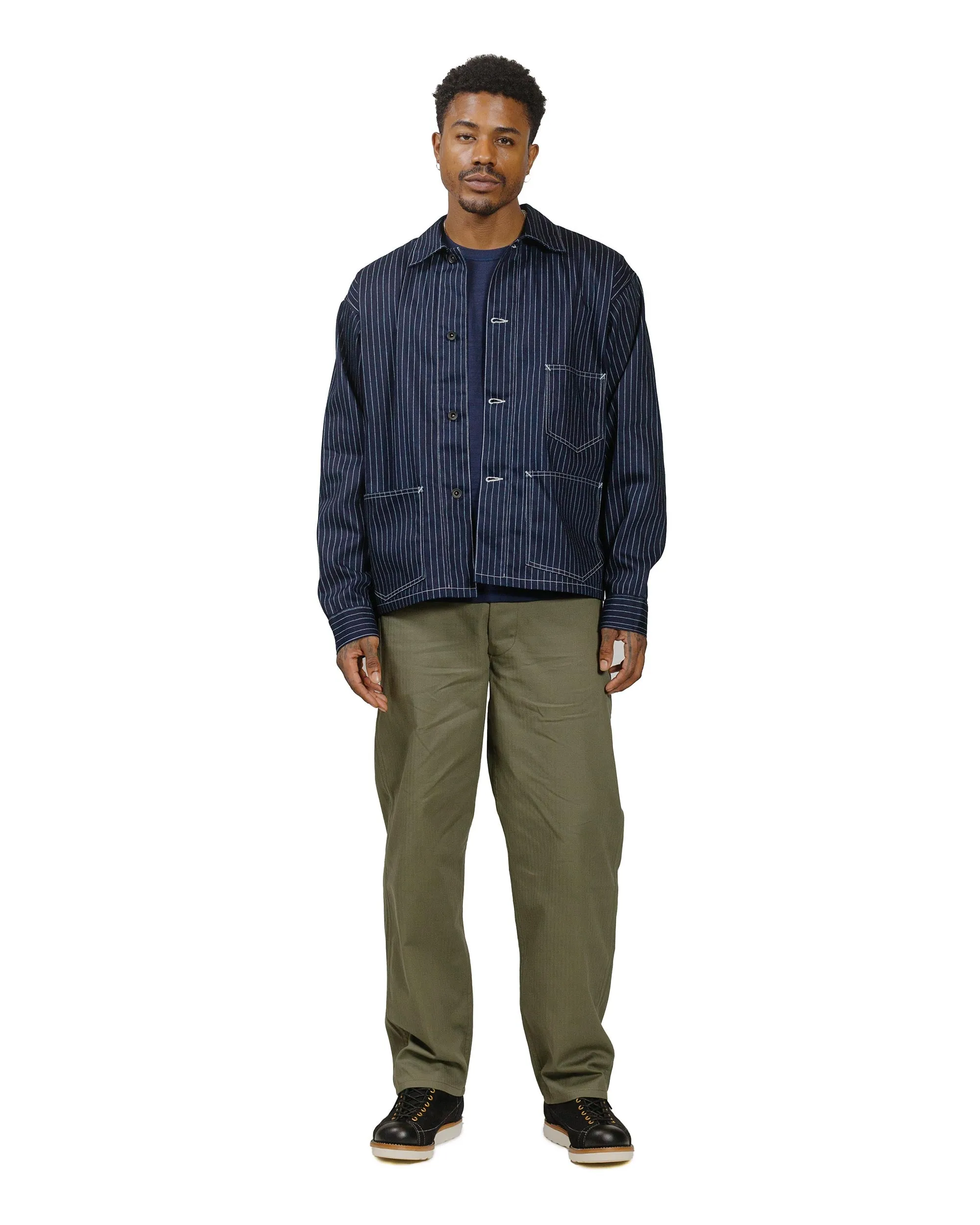 The Real McCoy's MJ24014 Wabash Chore Coat Indigo sold by Lost & Found product image thumbnail 4