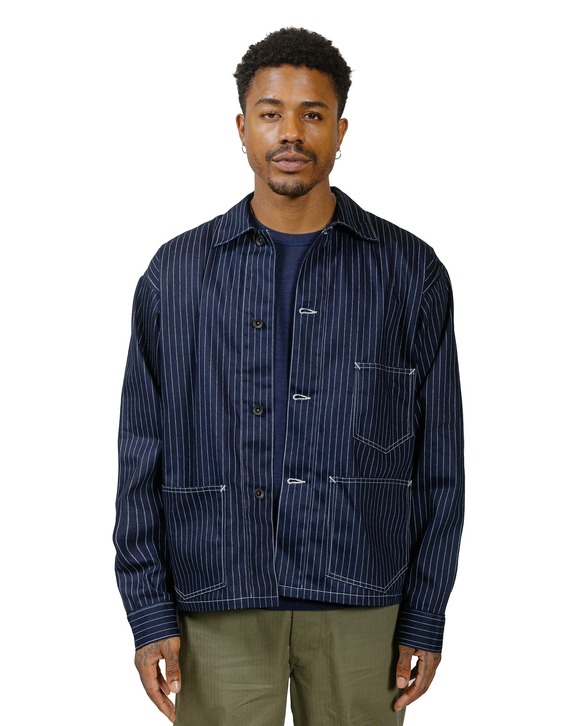 The Real McCoy's MJ24014 Wabash Chore Coat Indigo sold by Lost & Found product image thumbnail 2