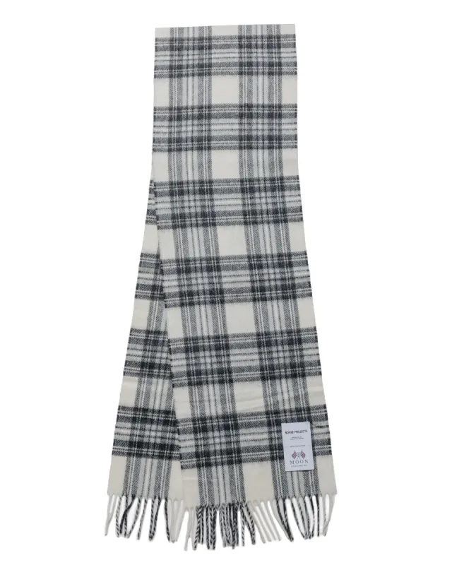 Norse Projects Moon Checked Lambswool Scarf Magnet Grey sold by Lost & Found