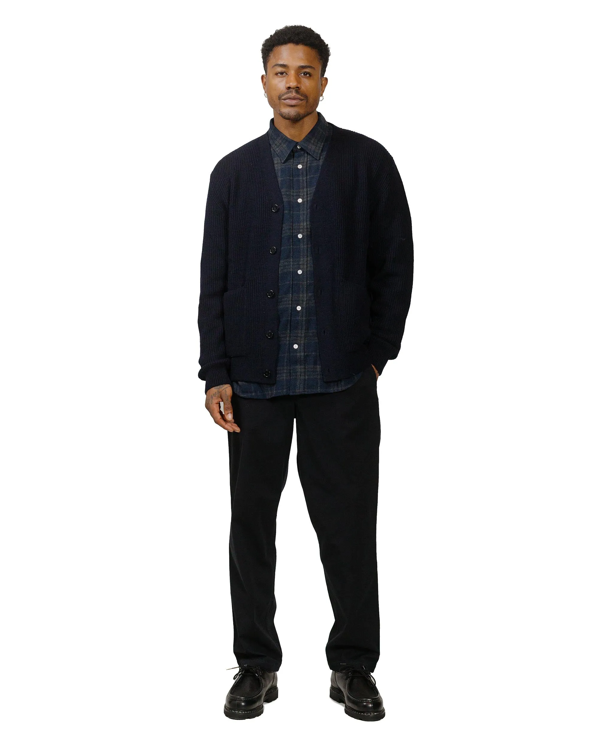Norse Projects Loki Wool Cotton Rib Cardigan Dark Navy sold by Lost & Found product image thumbnail 4