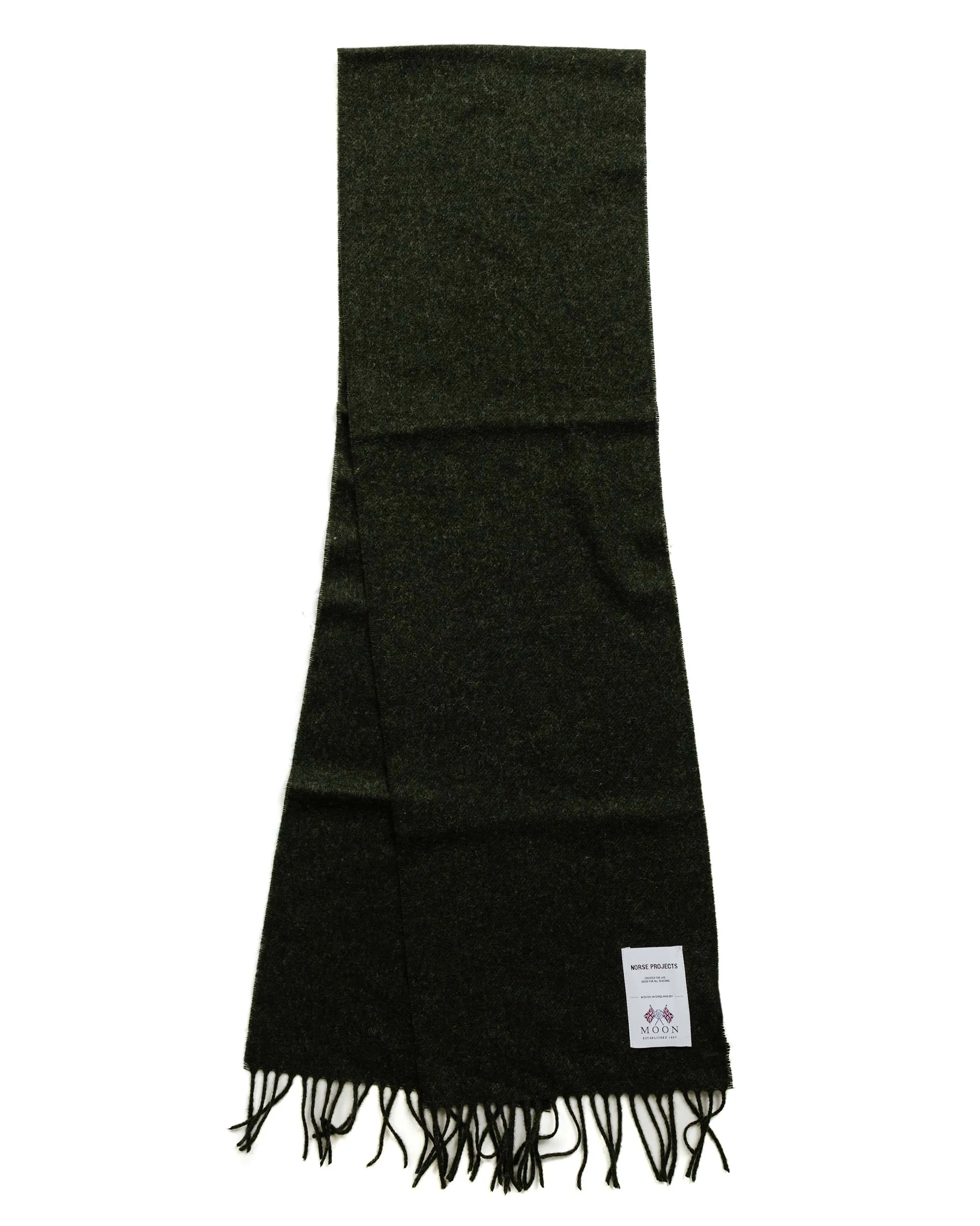 Norse Projects Moon Lambswool Scarf Beech Green sold by Lost & Found