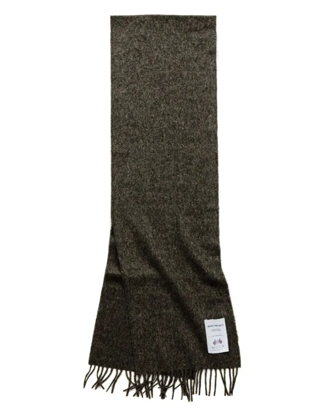 Norse Projects Moon Lambswool Scarf Charcoal Melange sold by Lost & Found