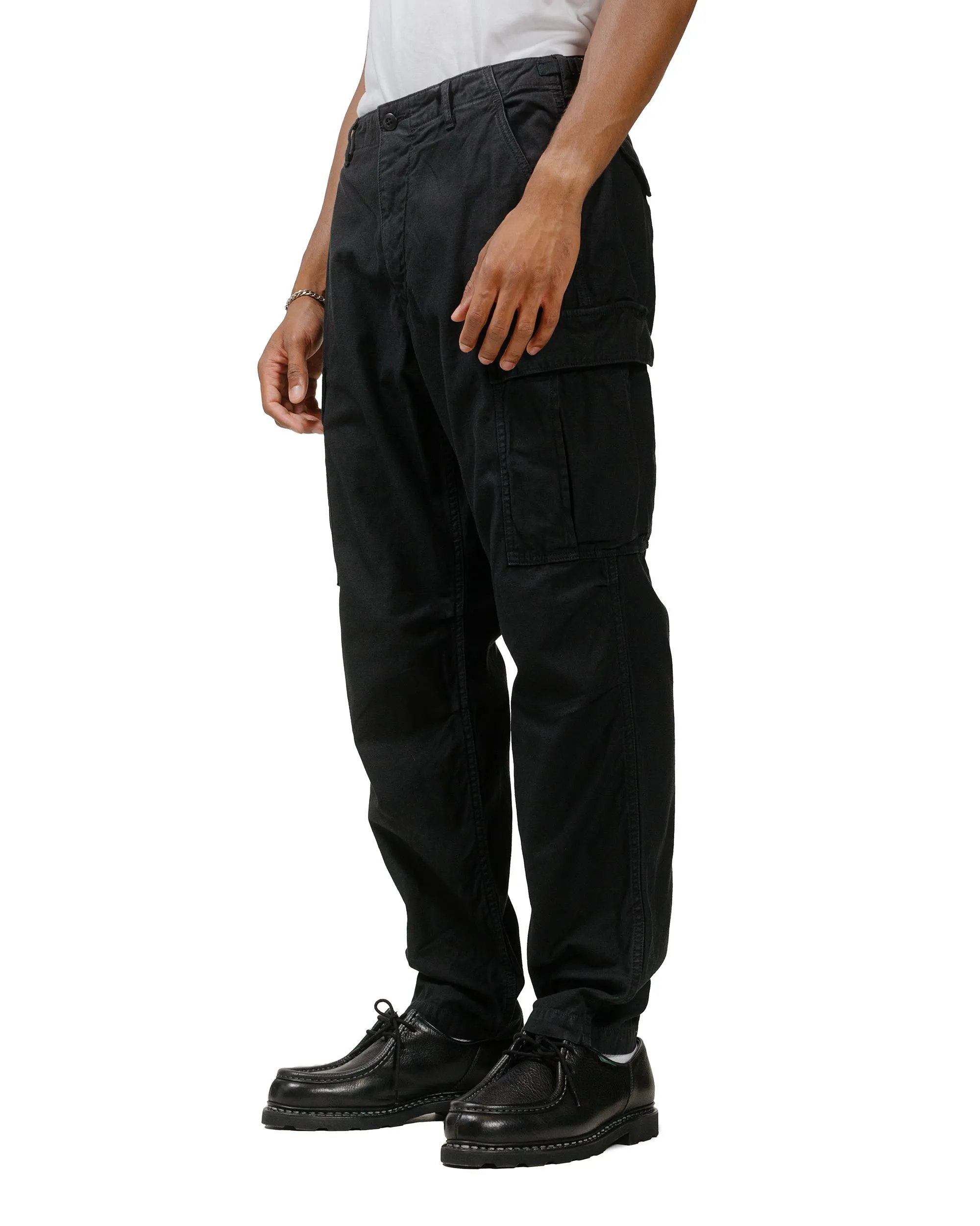 Sage de Cret Lost & Found Cotton/Linen Back Satin Cargo Trouser Black sold by Lost & Found product image thumbnail 2