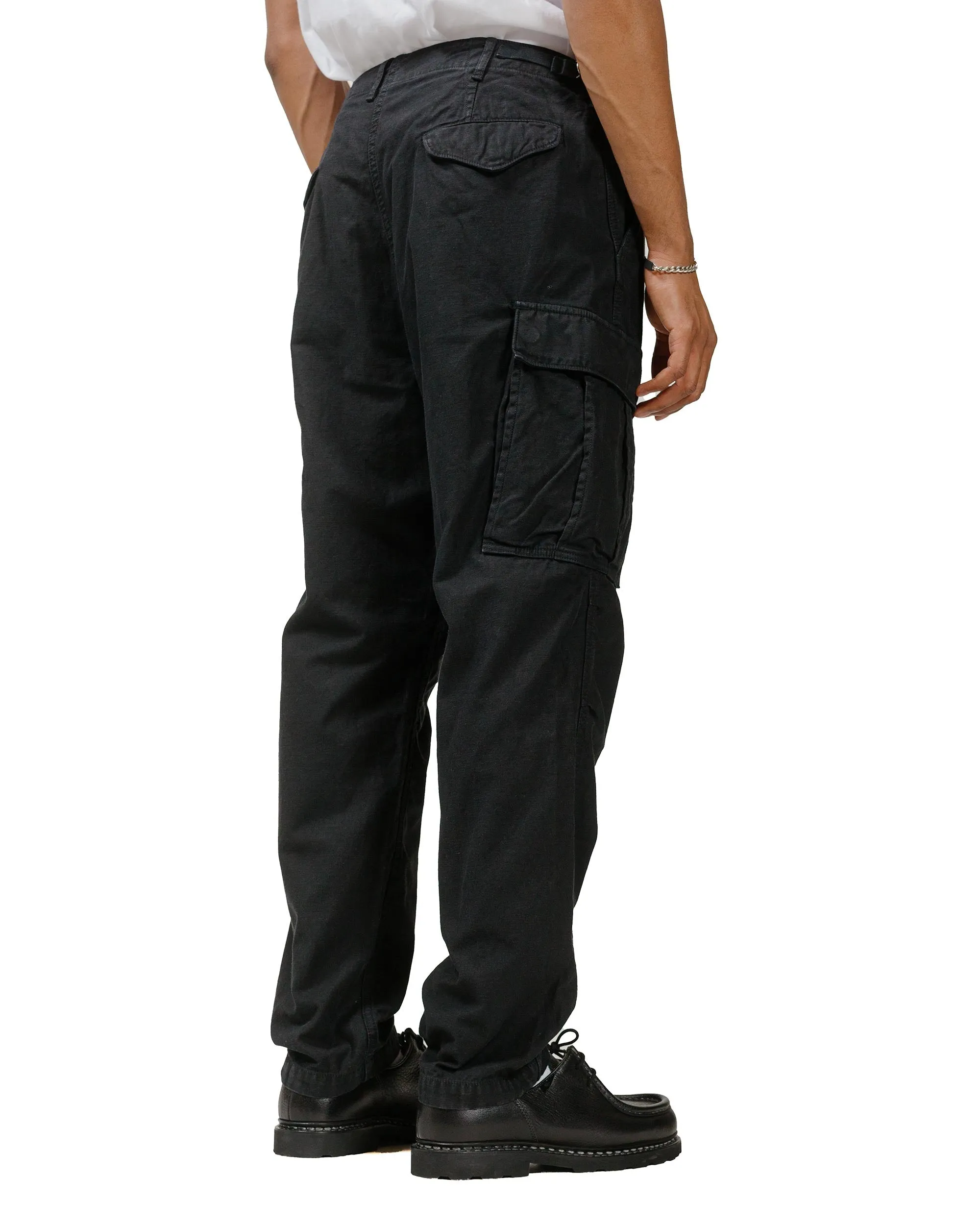 Sage de Cret Lost & Found Cotton/Linen Back Satin Cargo Trouser Black sold by Lost & Found product image thumbnail 3