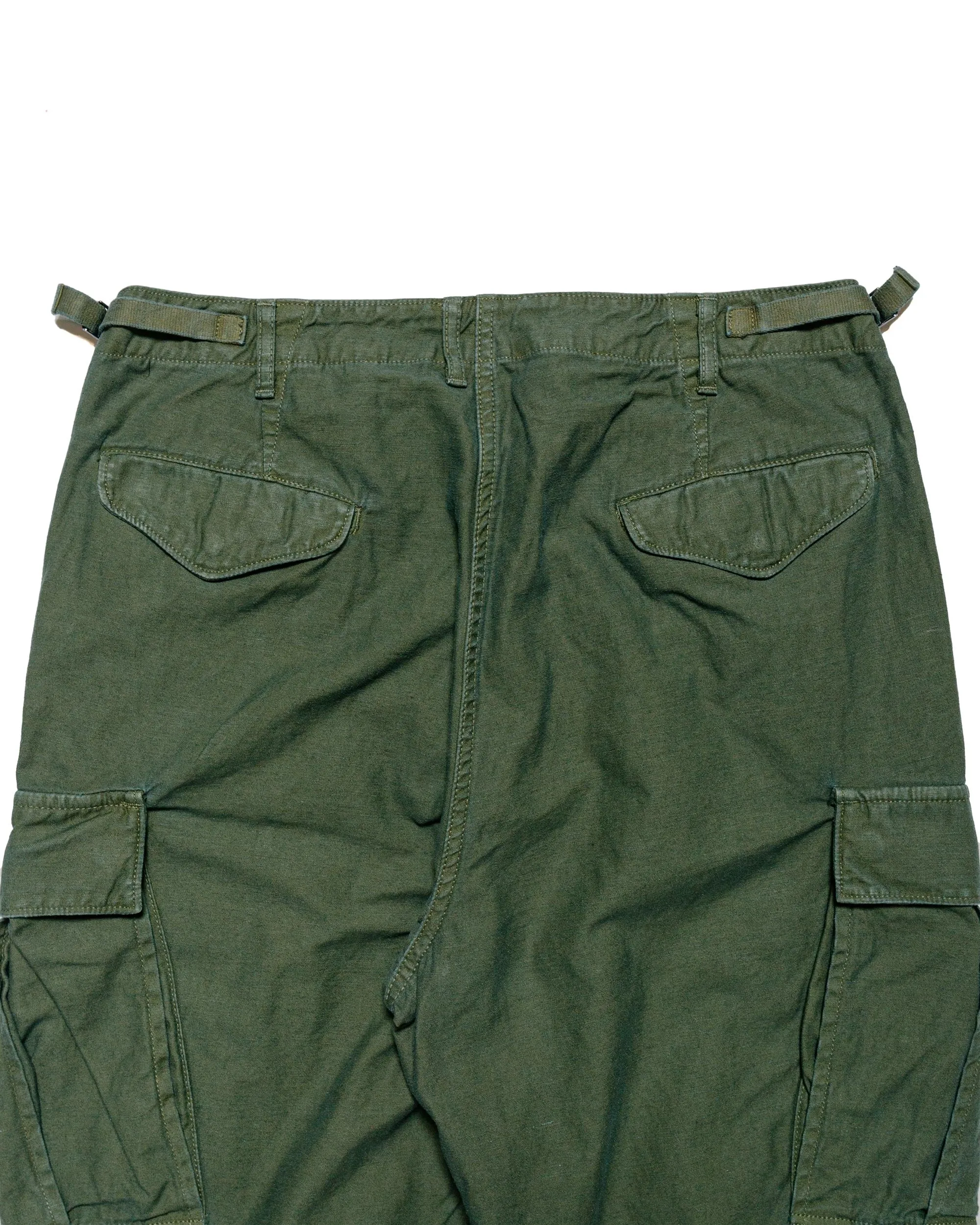 Sage de Cret Lost & Found Cotton/Linen Back Satin Cargo Trouser Olive sold by Lost & Found product image thumbnail 5