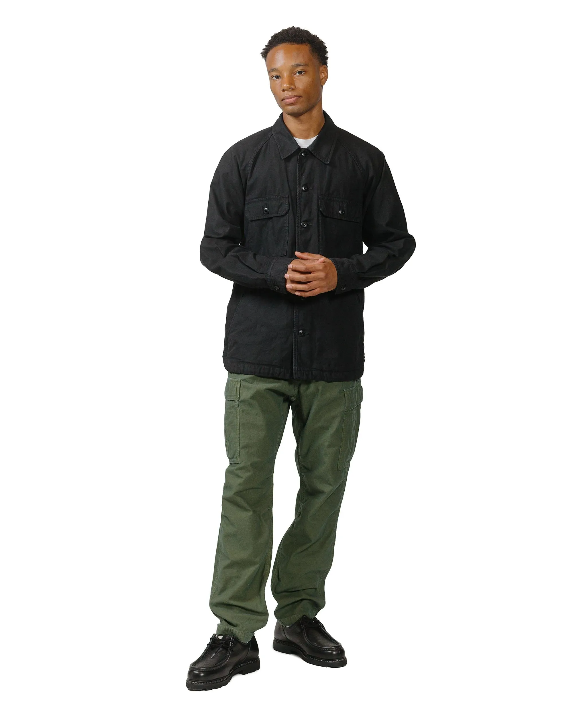 Sage de Cret Lost & Found Cotton/Linen Back Satin Cargo Trouser Olive sold by Lost & Found product image thumbnail 4