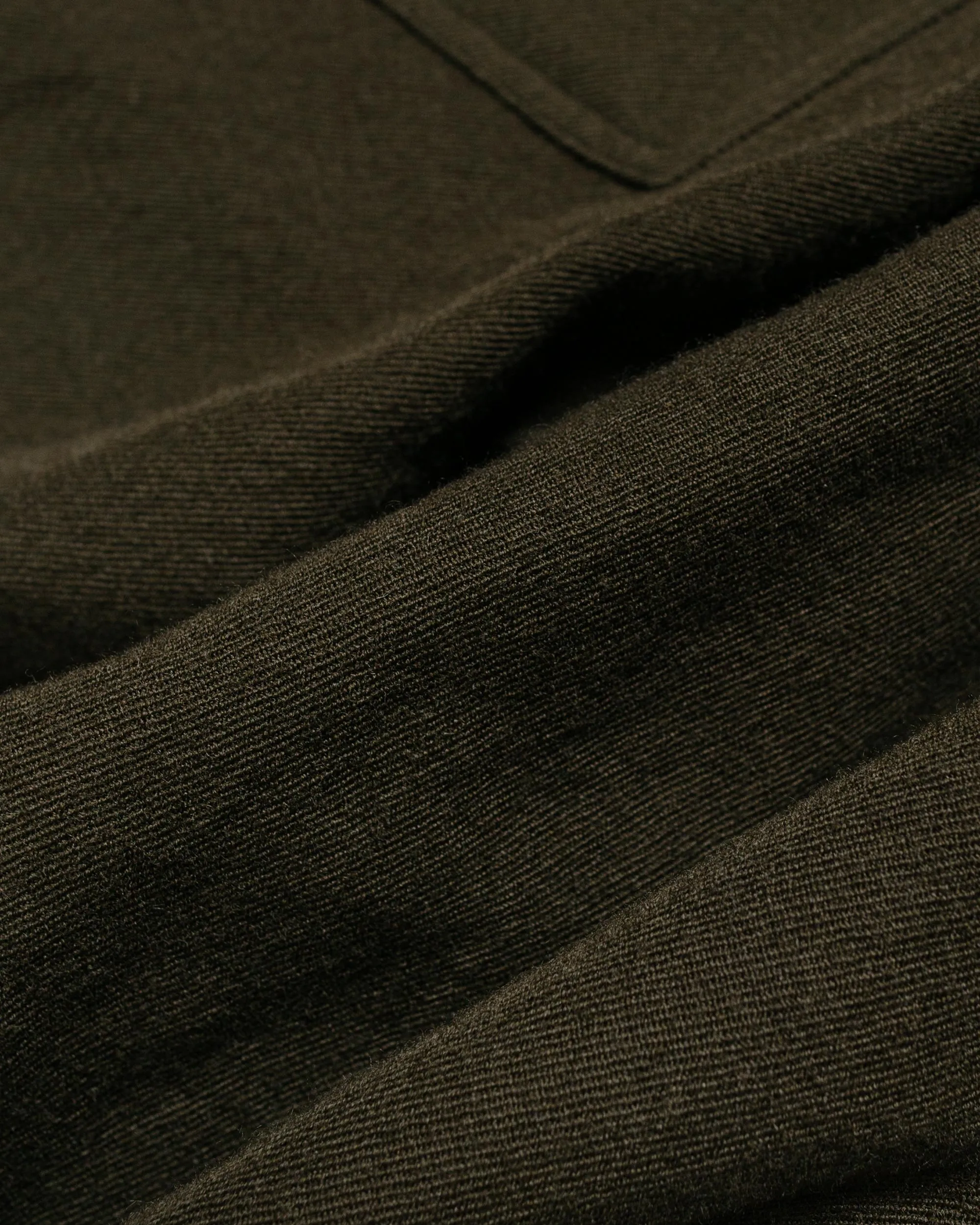 Sage de Cret Wool Serge Tumbler Pegtop Baker Pants Olive sold by Lost & Found product image thumbnail 5