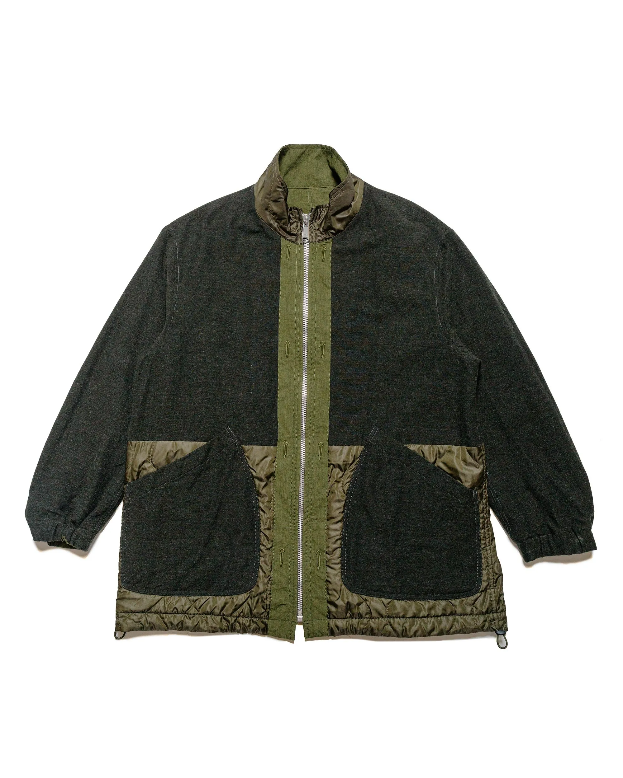 Sage de Cret High Density Cotton/Nylon Cotton/Polyester/Wool Twill Reversible Military Jacket Olive sold by Lost & Found product image thumbnail 2