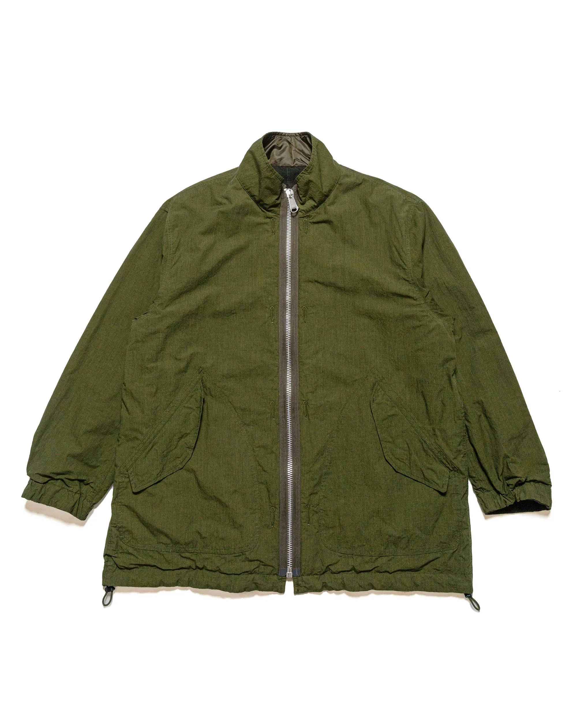 Sage de Cret High Density Cotton/Nylon Cotton/Polyester/Wool Twill Reversible Military Jacket Olive sold by Lost & Found