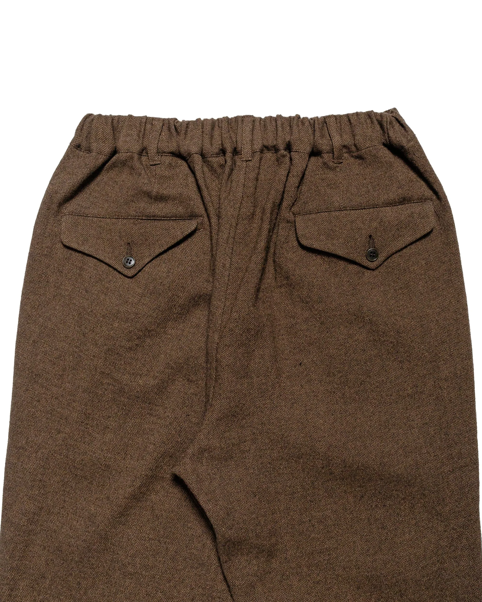 Sage de Cret Wool/Linen Tumbler Single-Pleated Pegtop Pants Brown sold by Lost & Found product image thumbnail 5