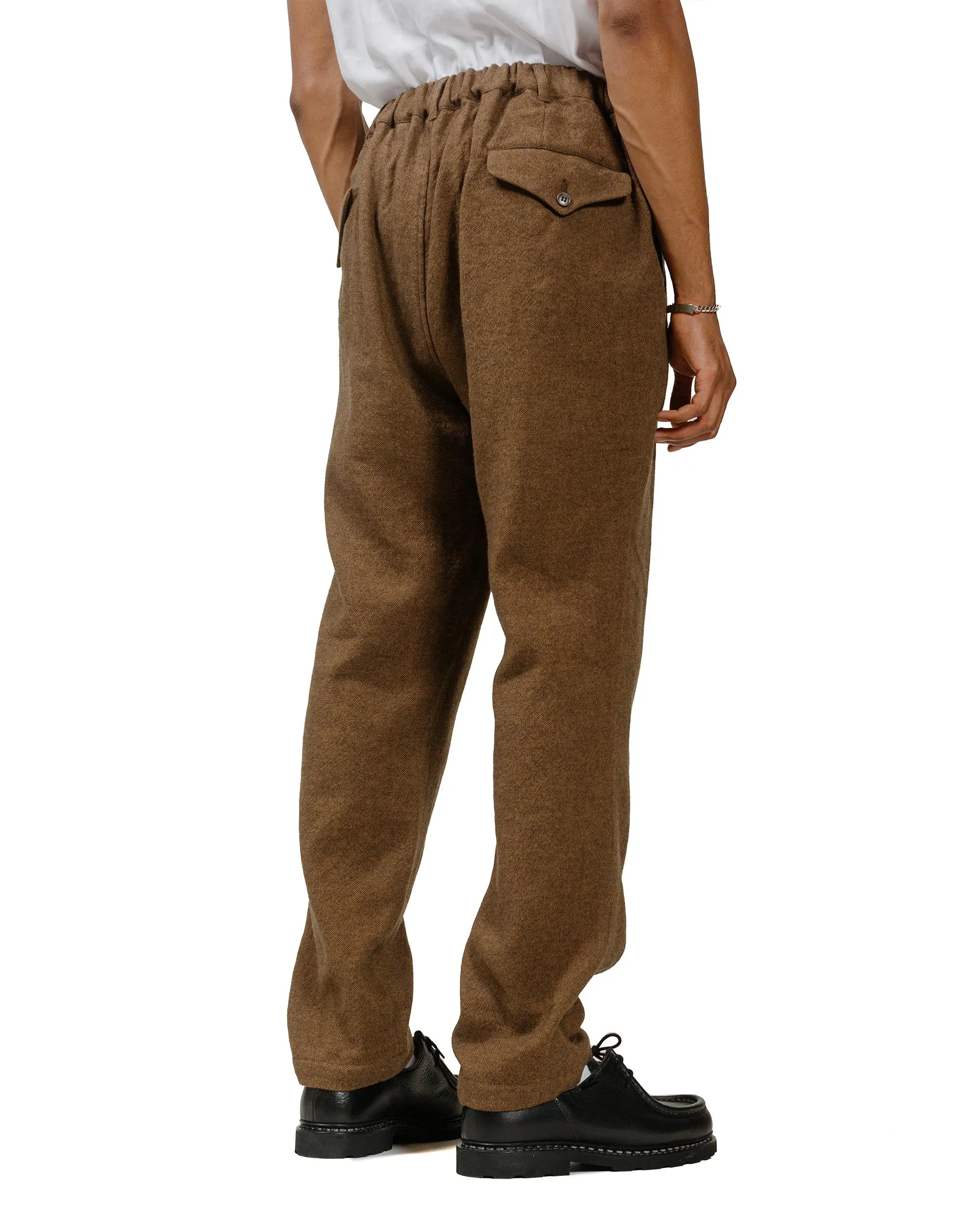 Sage de Cret Wool/Linen Tumbler Single-Pleated Pegtop Pants Brown sold by Lost & Found product image thumbnail 3