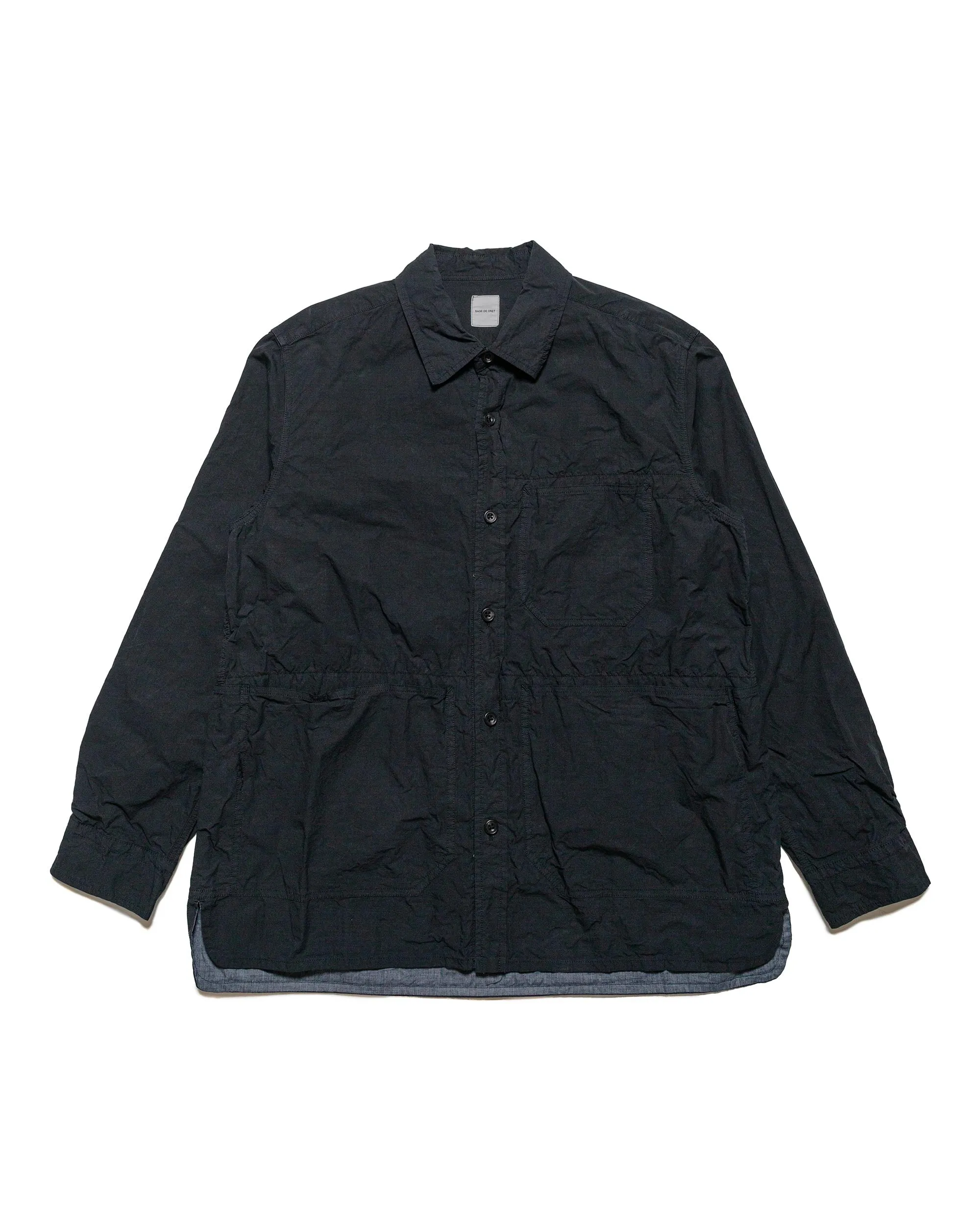 Sage de Cret Cotton Twill Typewriter Shirt Jacket Black sold by Lost & Found