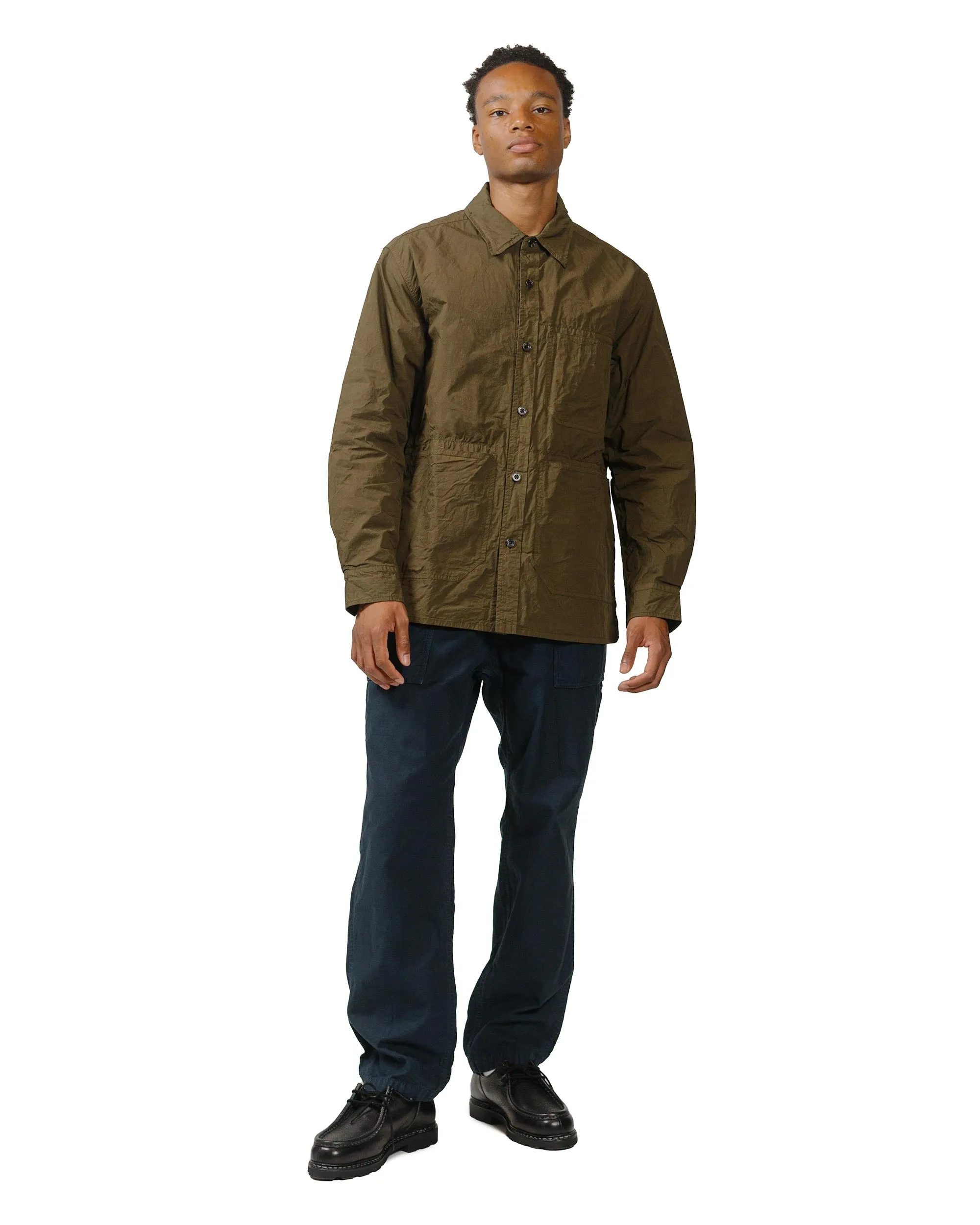 Sage de Cret Cotton Twill Typewriter Shirt Jacket Army Green sold by Lost & Found product image thumbnail 4