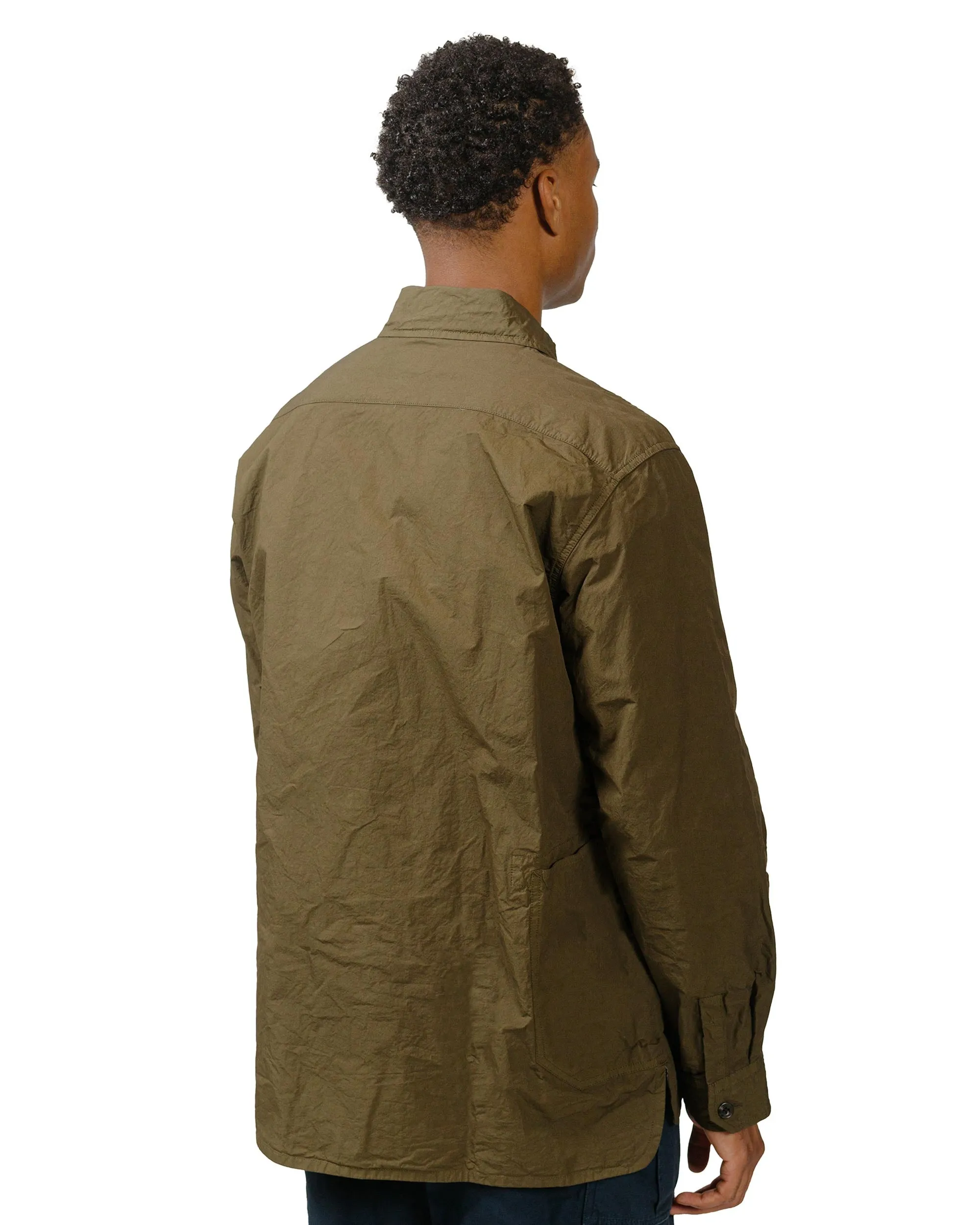 Sage de Cret Cotton Twill Typewriter Shirt Jacket Army Green sold by Lost & Found product image thumbnail 3