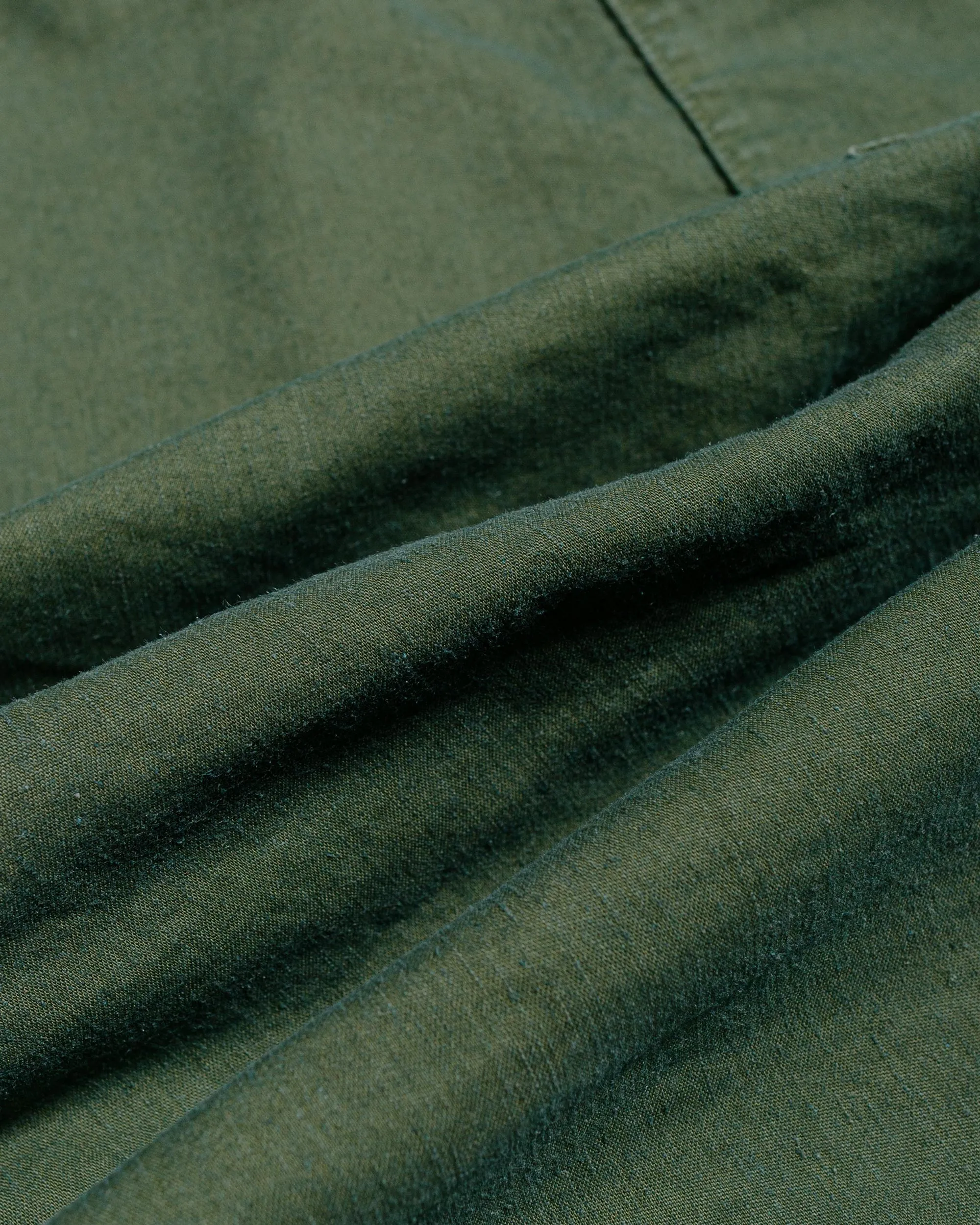 Sage de Cret Cotton/Linen Back Satin Single-Pleated Wide Pants Olive sold by Lost & Found product image thumbnail 5