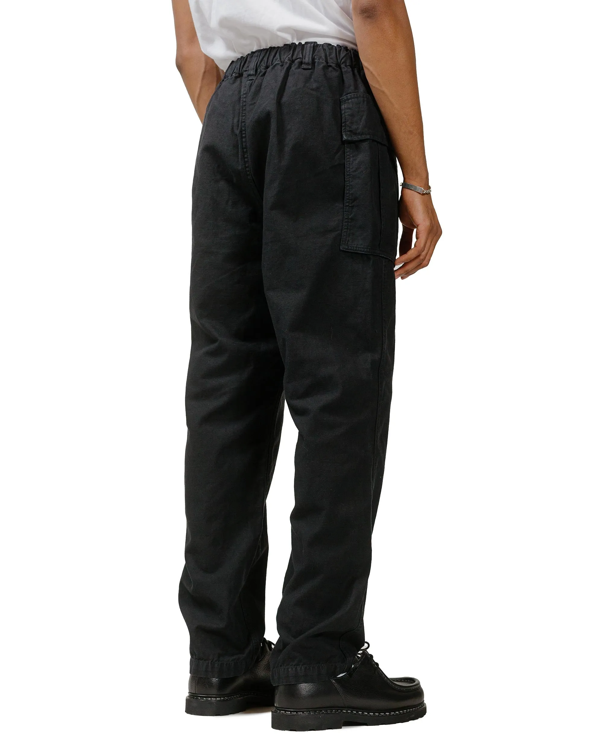 Sage de Cret Cotton/Linen Back Satin Pegtop Military Pants Black sold by Lost & Found product image thumbnail 3