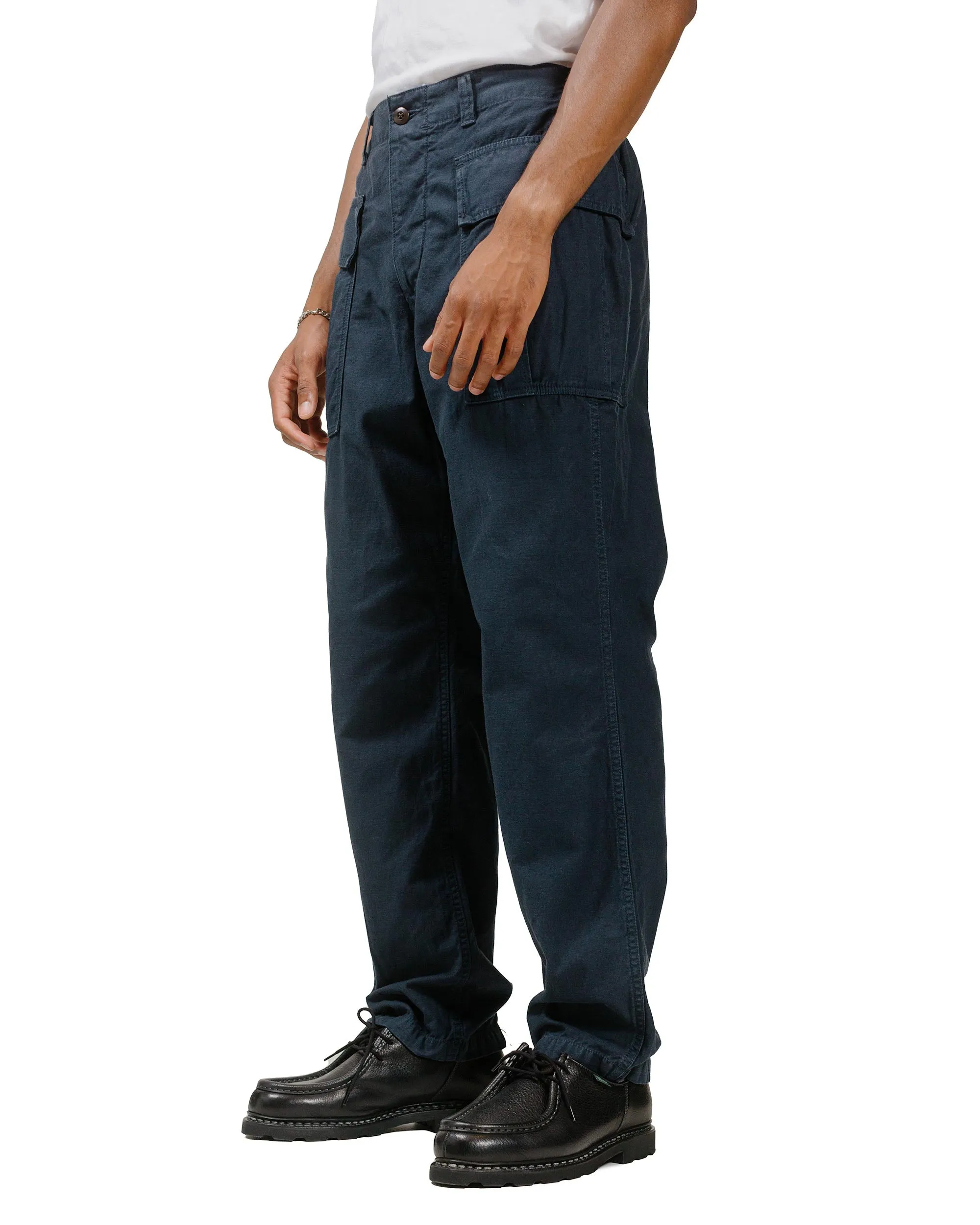 Sage de Cret Cotton/Linen Back Satin Pegtop Military Pants Navy sold by Lost & Found product image thumbnail 2