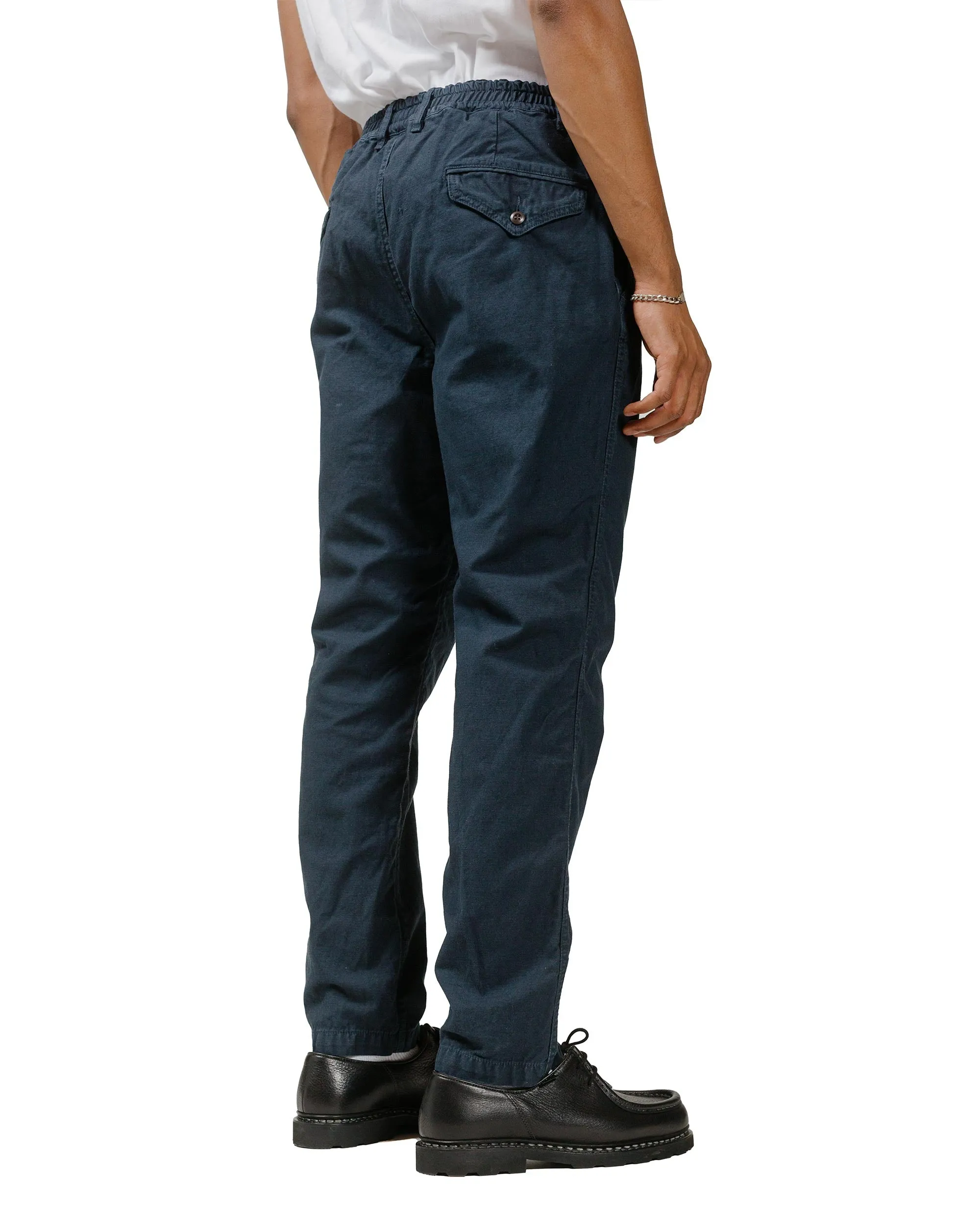 Sage de Cret 31-40-8395 Cotton/Linen Back Satin Tapered Pants Navy sold by Lost & Found product image thumbnail 3