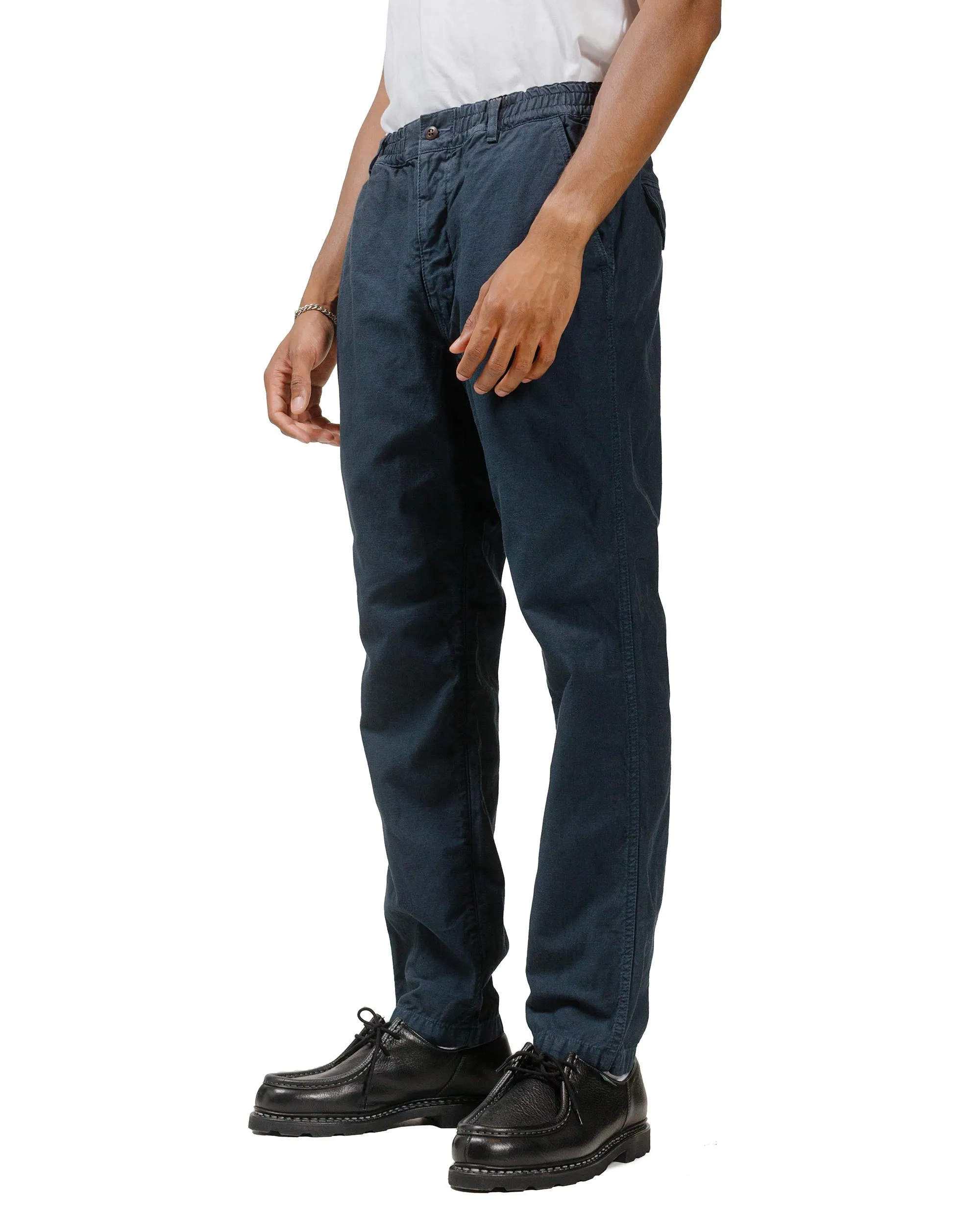 Sage de Cret 31-40-8395 Cotton/Linen Back Satin Tapered Pants Navy sold by Lost & Found product image thumbnail 2