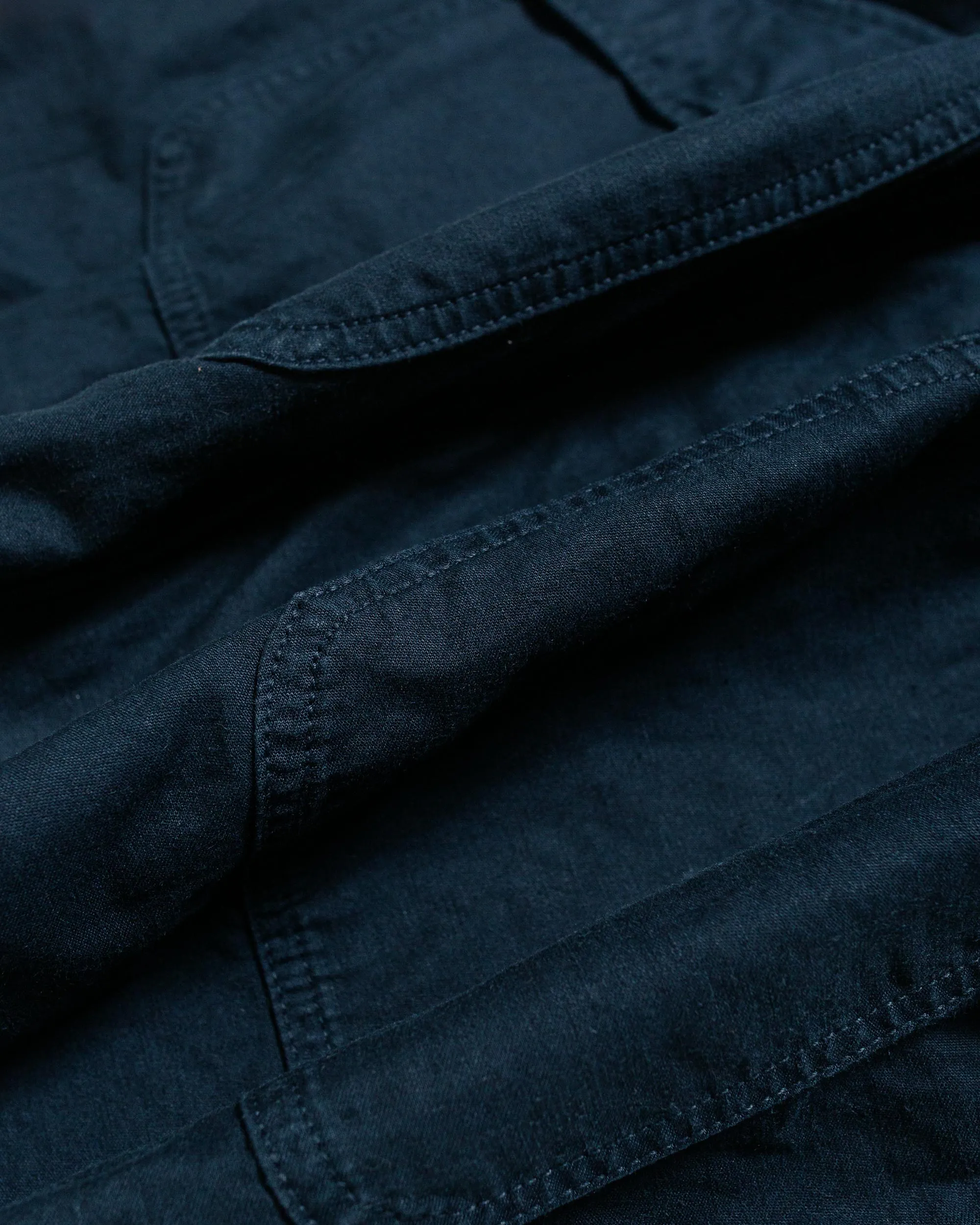 Sage de Cret Cotton/Linen Back Satin Military Hooded Coat Navy sold by Lost & Found product image thumbnail 4