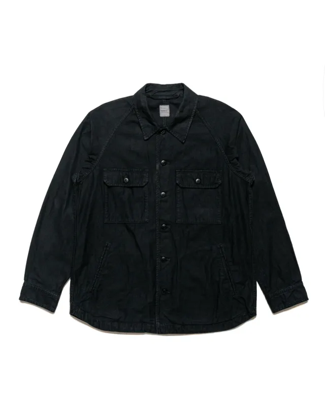 Sage de Cret Cotton/Linen Back Satin Shirt Jacket Black sold by Lost & Found