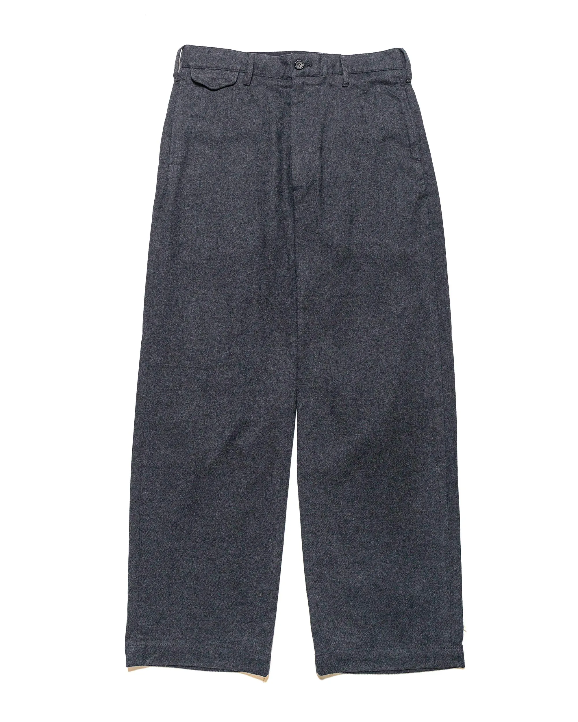 Engineered Garments Officer Pant Charcoal CP Brushed Cloth sold by Lost & Found