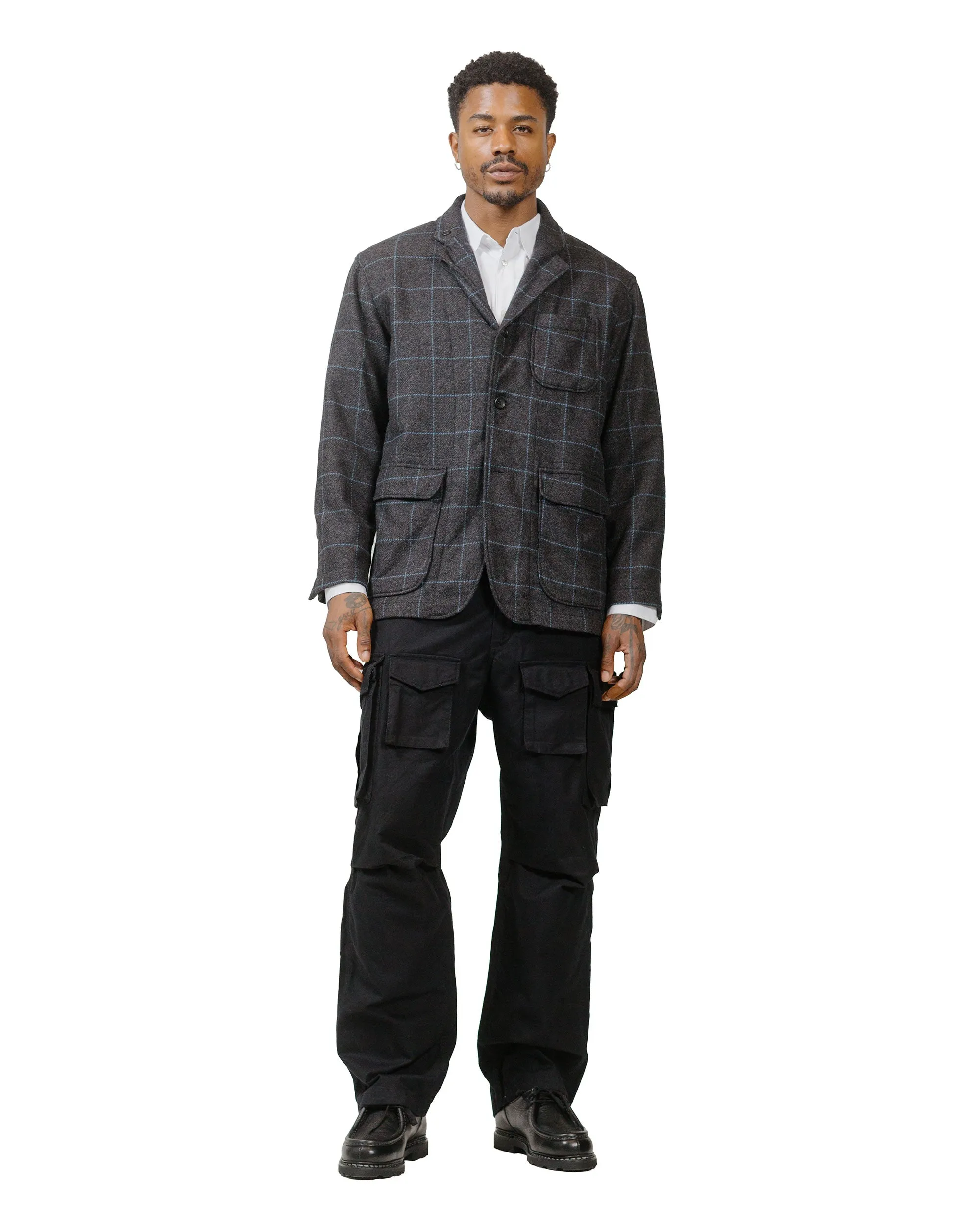 Engineered Garments FA Pant Black Cotton Brushed Herringbone sold by Lost & Found product image thumbnail 4