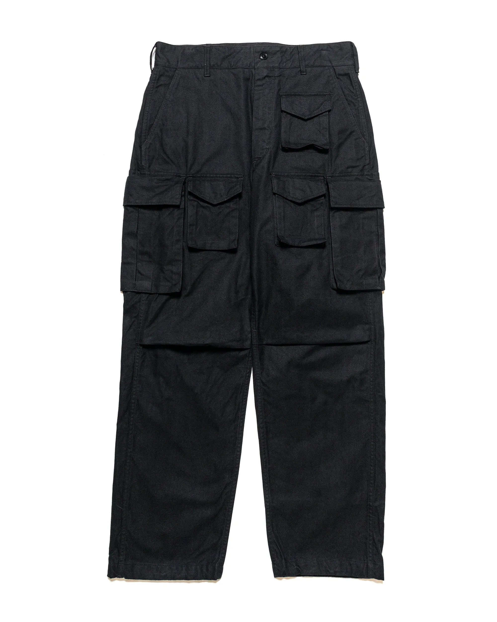 Engineered Garments FA Pant Black Cotton Brushed Herringbone sold by Lost & Found