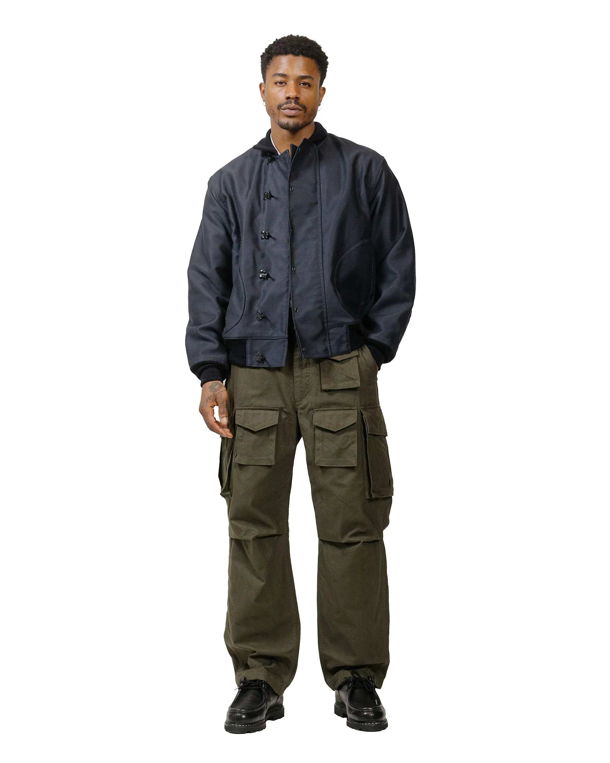Engineered Garments FA Pant Olive Cotton Brushed Herringbone sold by Lost & Found product image thumbnail 4