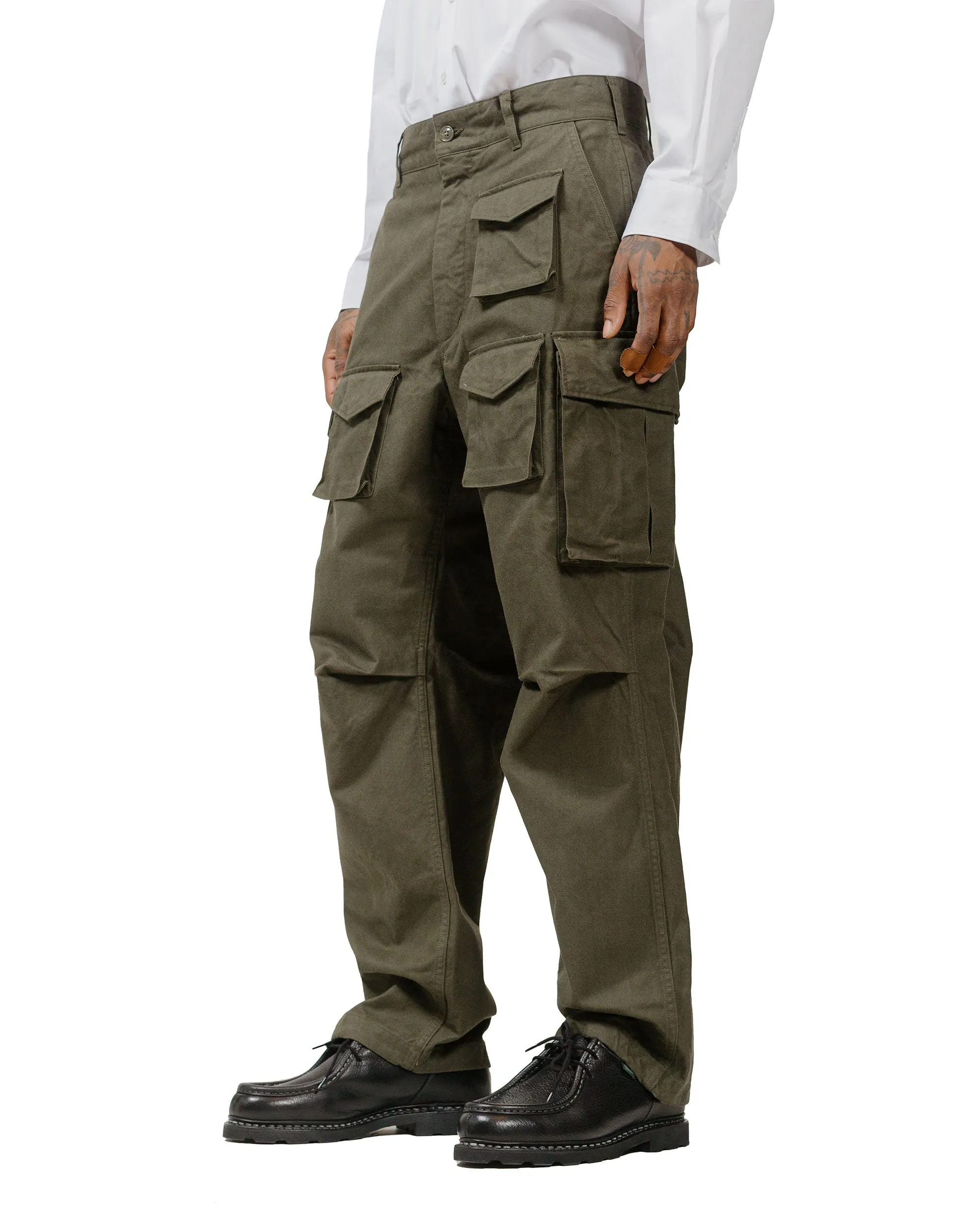 Engineered Garments FA Pant Olive Cotton Brushed Herringbone sold by Lost & Found product image thumbnail 2
