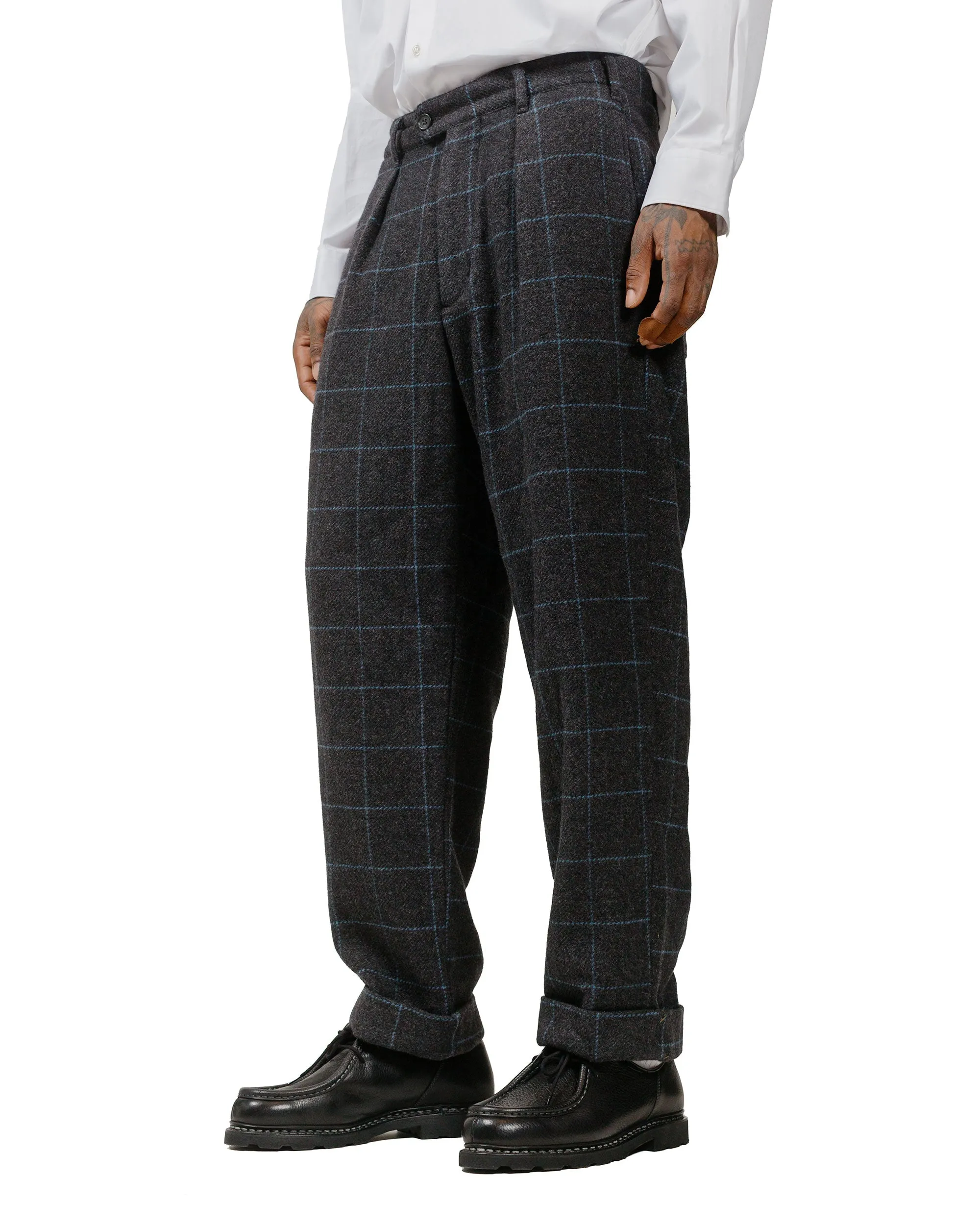 Engineered Garments Carlyle Pant Charcoal/Light Blue Wool Poly Windowpane sold by Lost & Found product image thumbnail 2