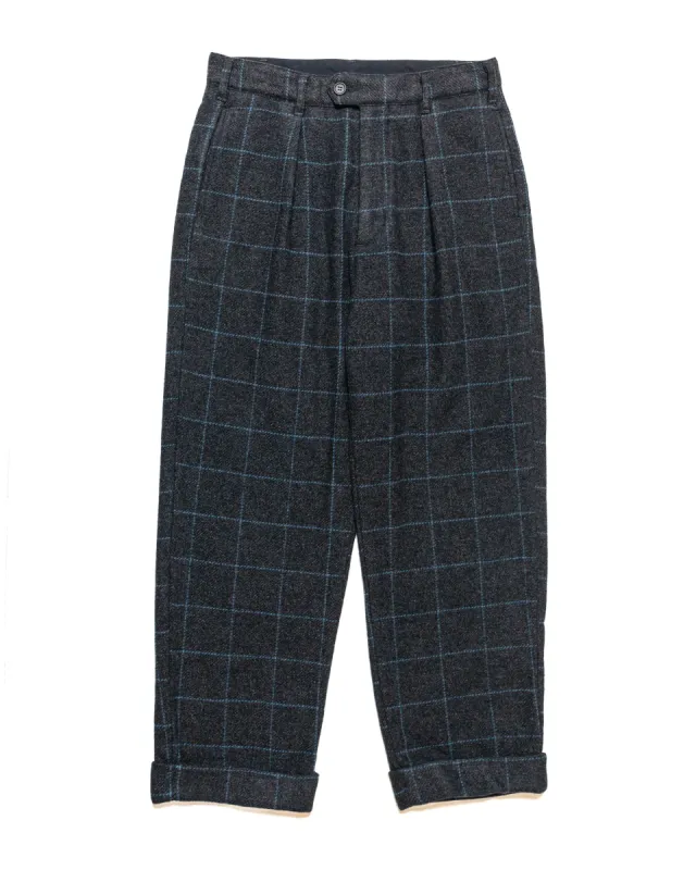 Engineered Garments Carlyle Pant Charcoal/Light Blue Wool Poly Windowpane sold by Lost & Found