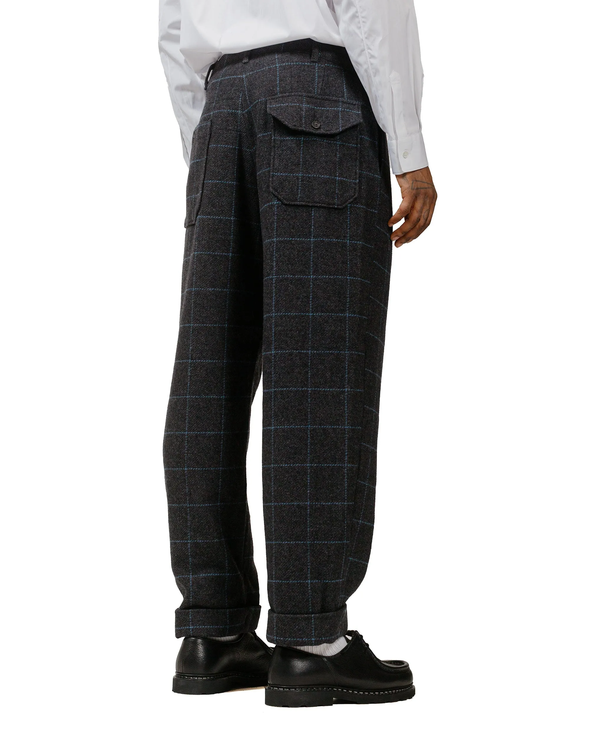 Engineered Garments Carlyle Pant Charcoal/Light Blue Wool Poly Windowpane sold by Lost & Found product image thumbnail 3