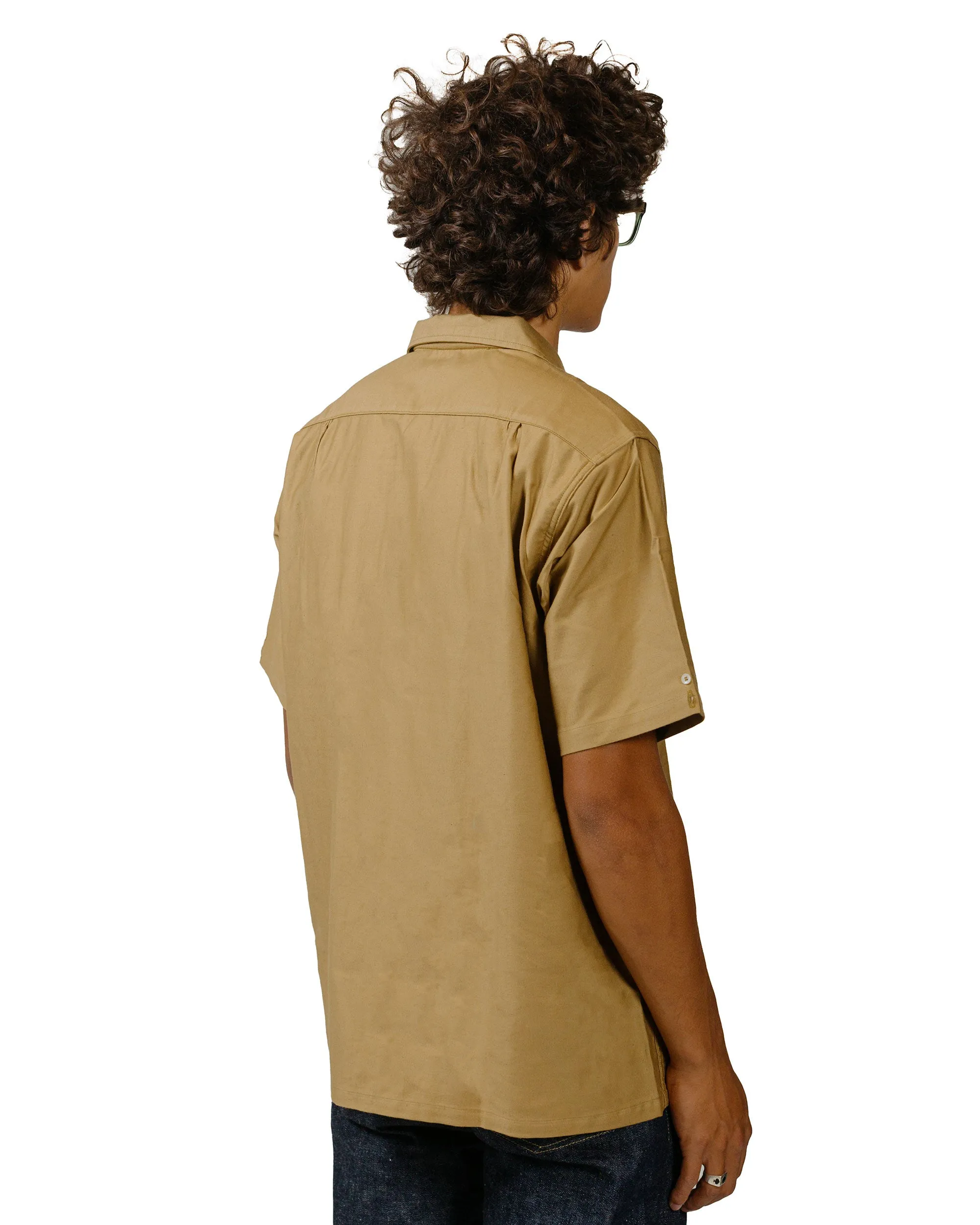 Warehouse Lot. 3091 S/S Open Collar Shirts Camel sold by Lost & Found product image thumbnail 3